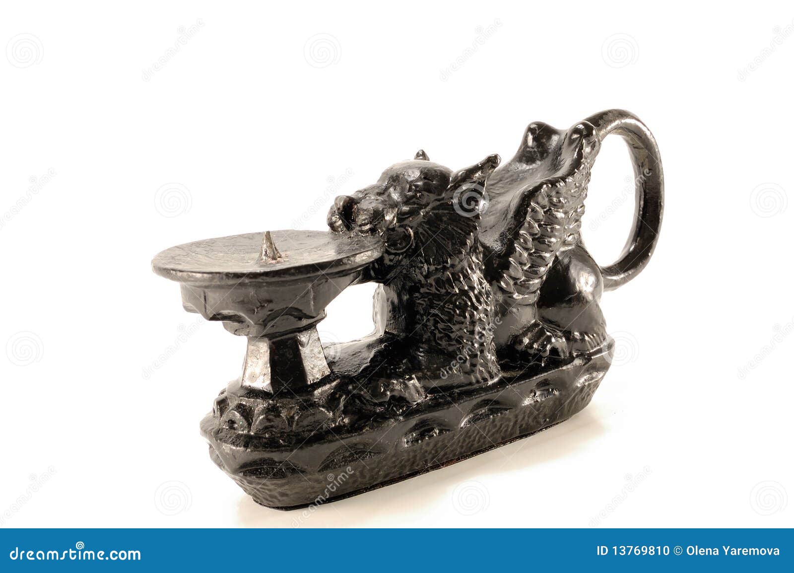 Candle in the Form of a Black Cat Stock Photo Image of candlestick