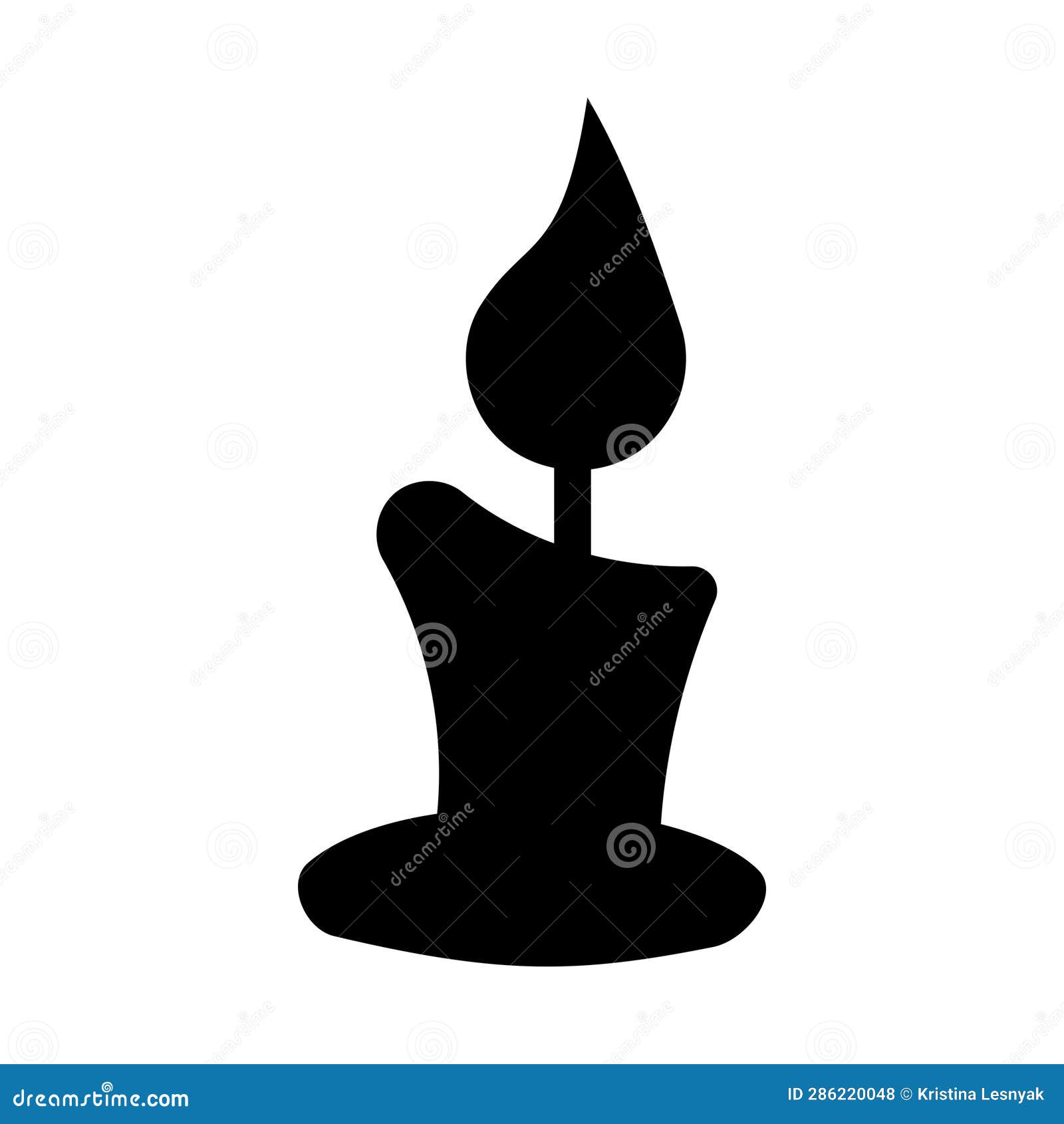 Candle Heat Halloween Lamp Black Icon Element Stock Illustration