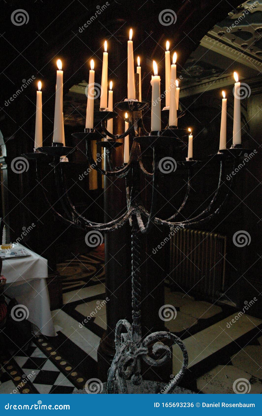 Candle Holder at Crewe Hall in Cheshire, England, United Kingdom Stock