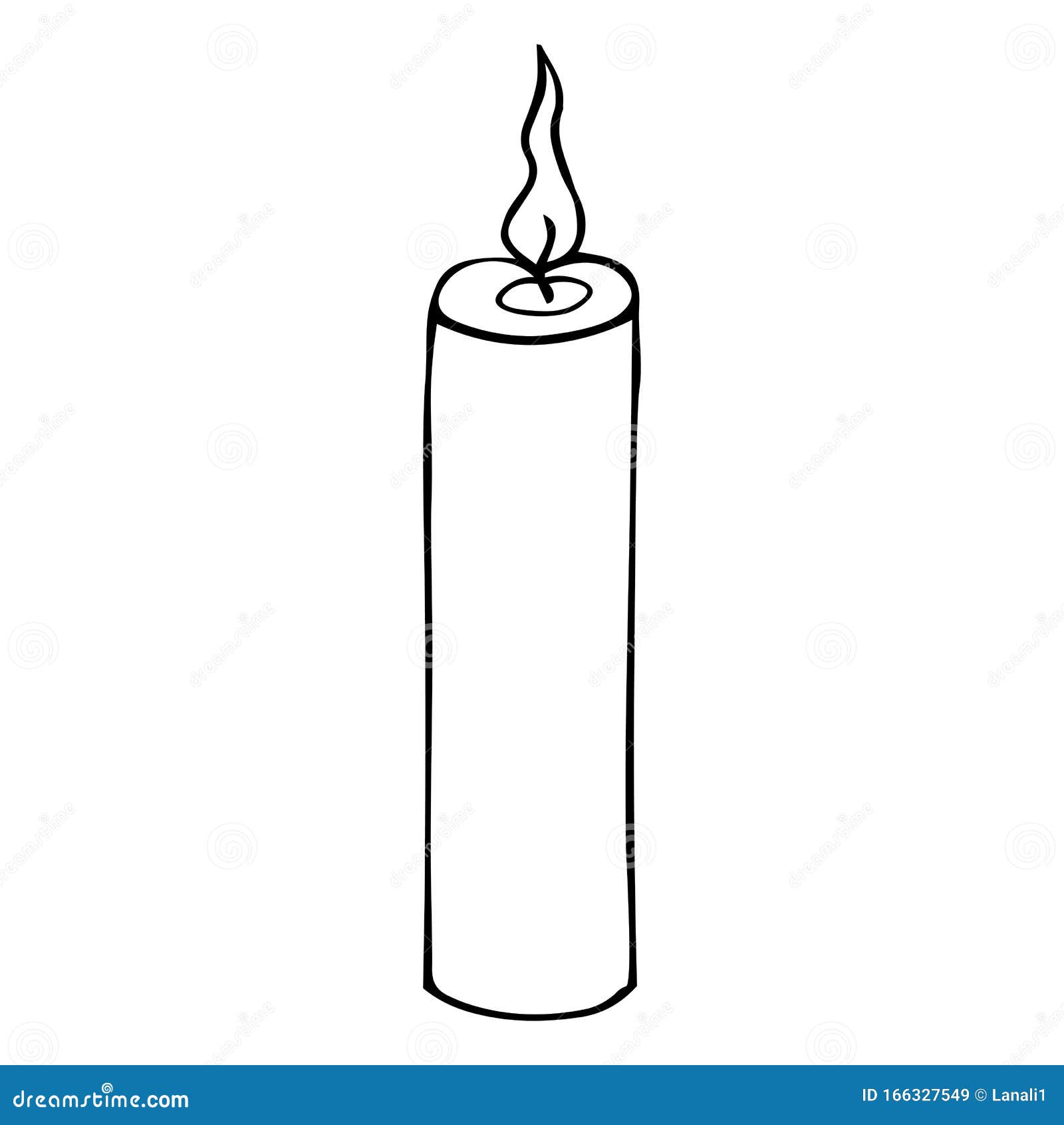 Download Candle. Hot Flame. Coloring Book For Children. Magic ...