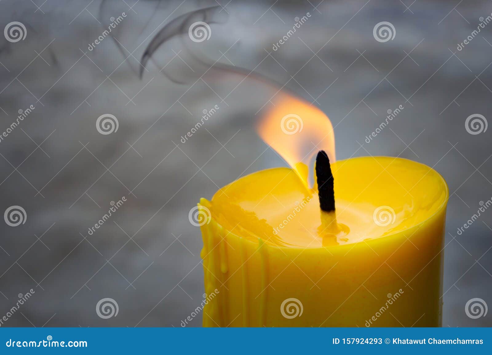 A Candle is an Ignitable Wick Embedded in Wax, or Another Flammable Solid Substance Stock Image