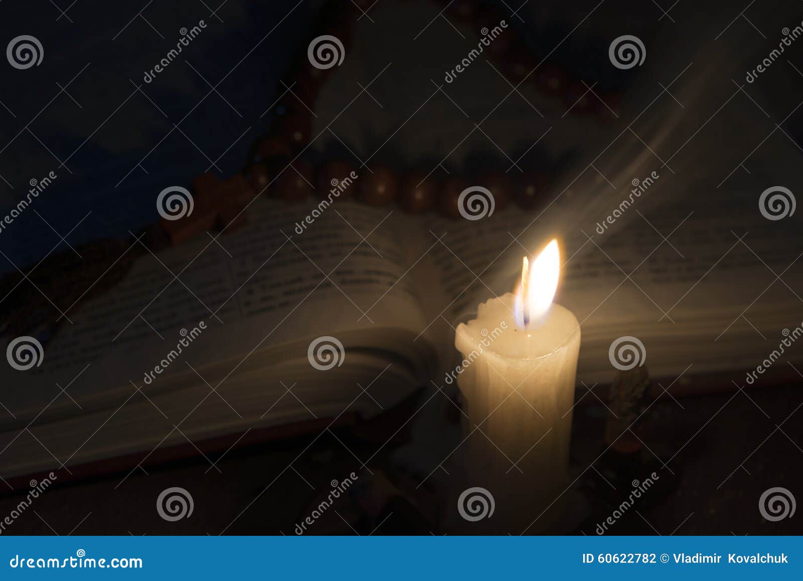 Candle with Incense and Holy Book Stock Photo Image of koran