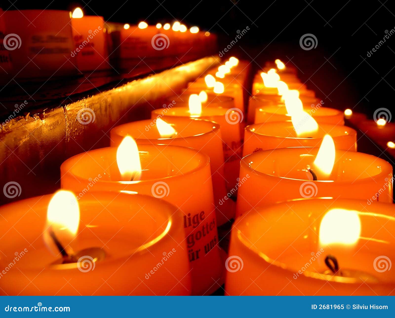 Candle light in a church stock image. Image of fulfill 2681965