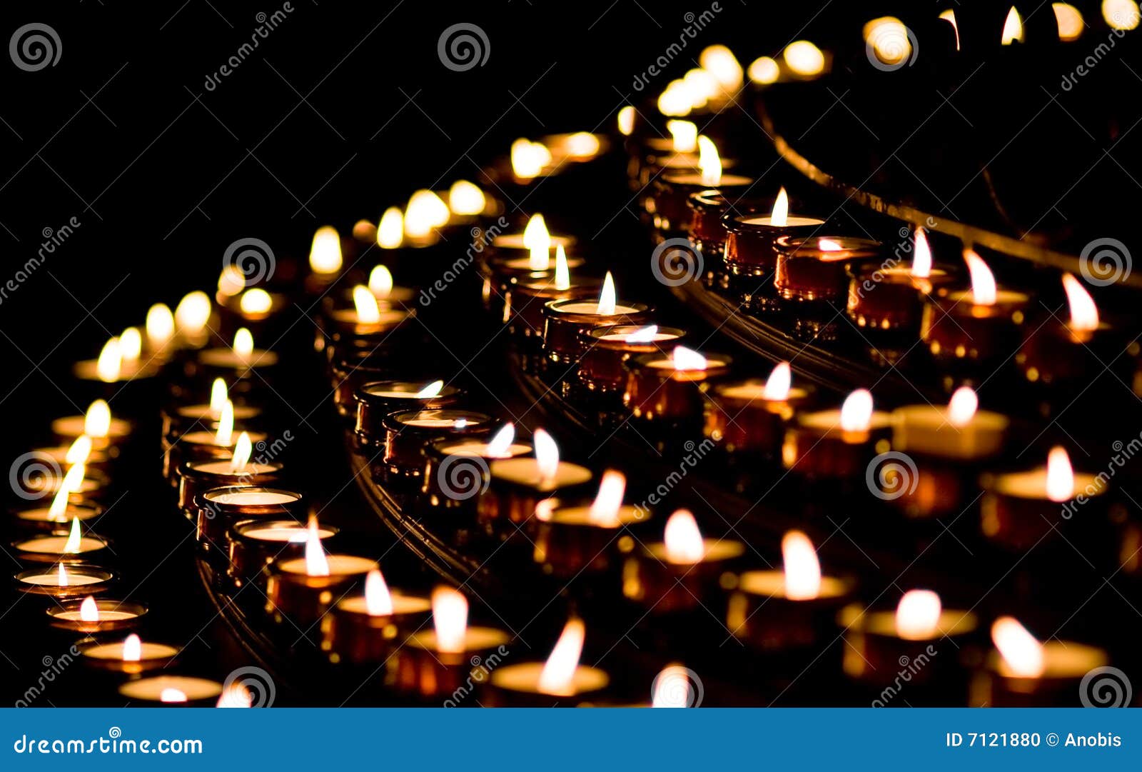 Candle light in a church stock photo. Image of hope, christian 7121880