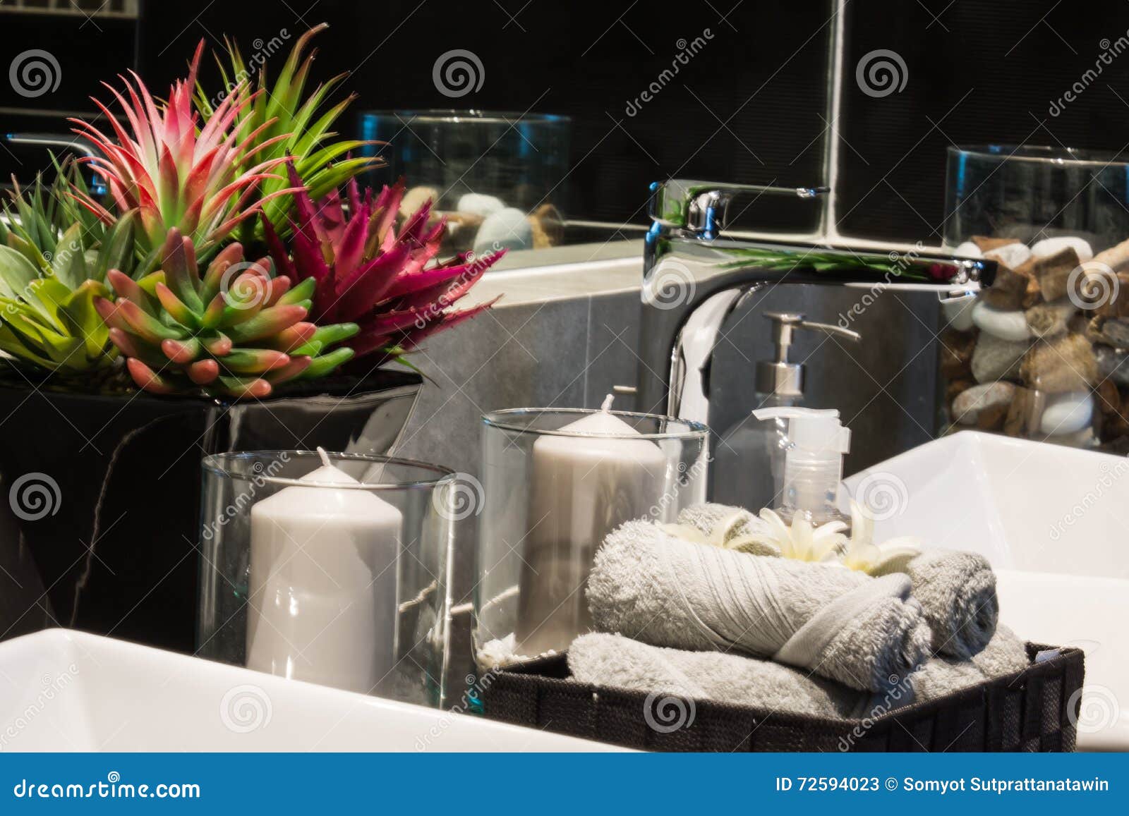 Candle Light Design Art in Bath Room Stock Image Image of colorful