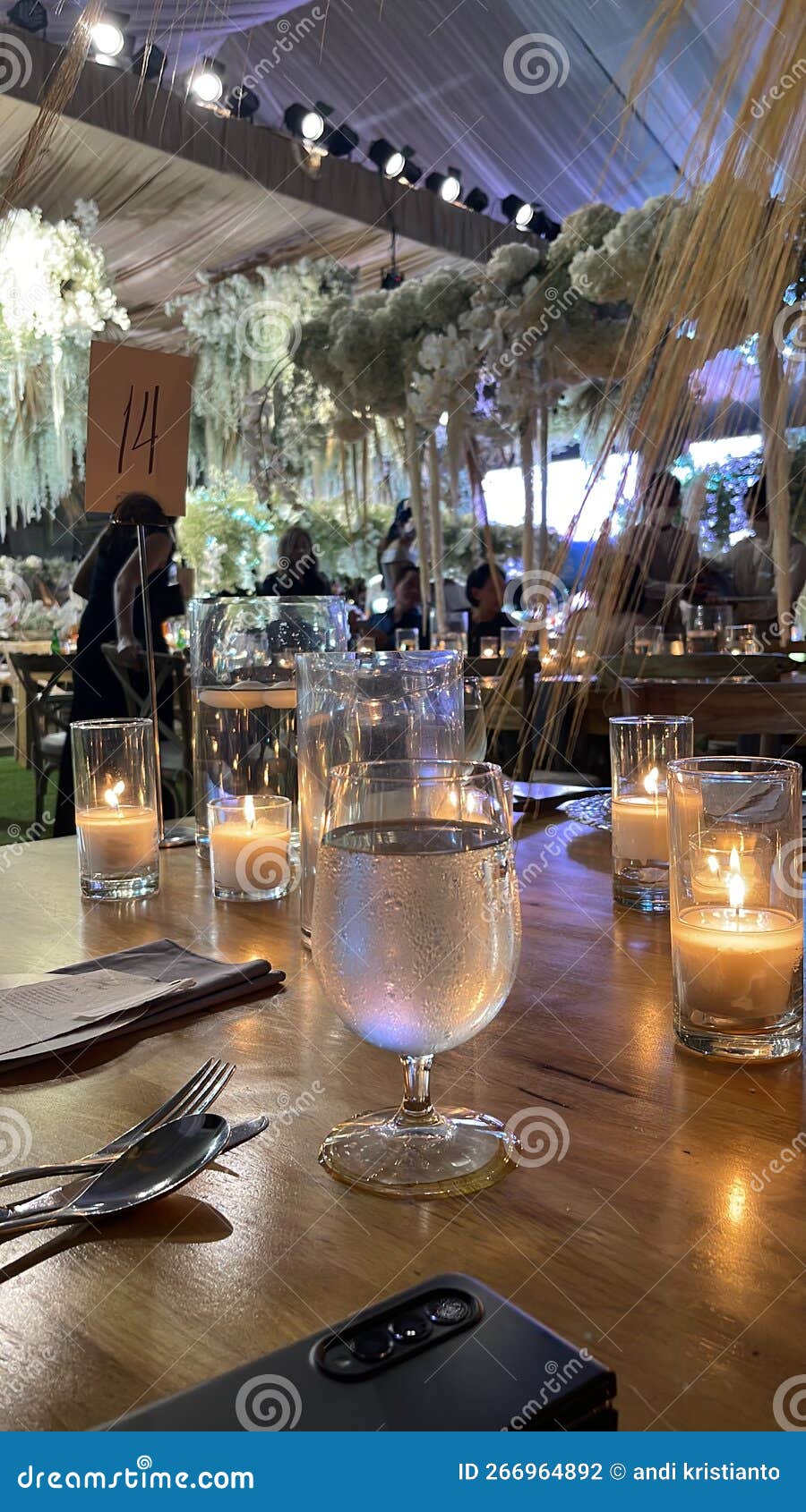 Candle Light Dinner Wedding Ceremony Stock Photo Image of candle