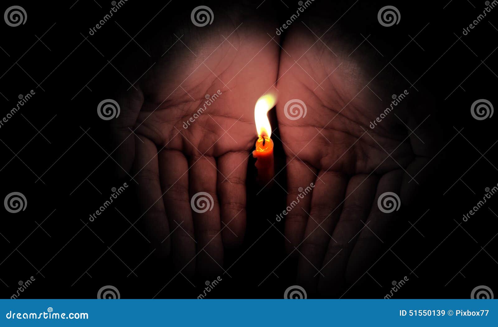 Candle light in hand stock image. Image of christmas 51550139