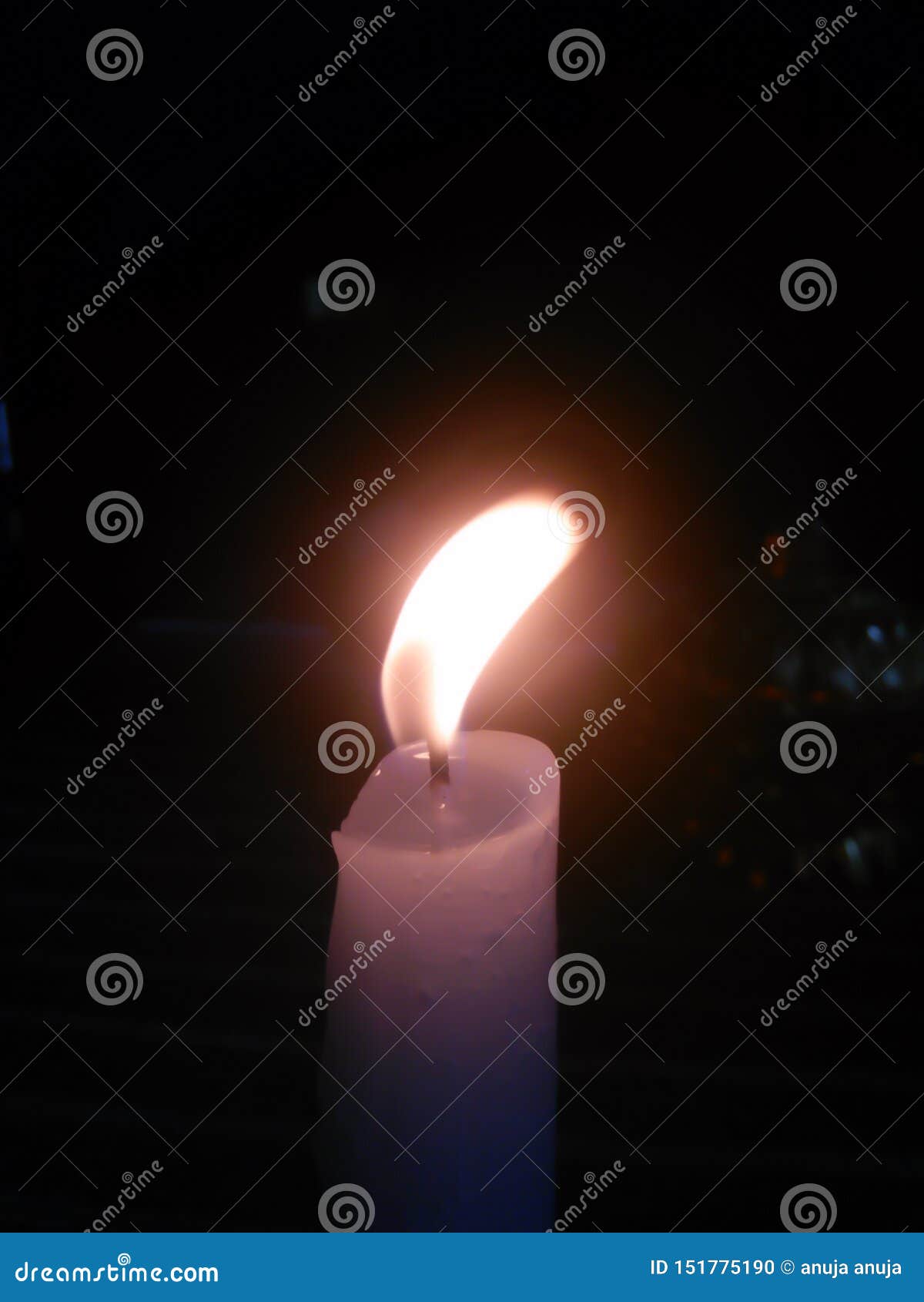 Candle Light for Positive Thoughts and Prayers Stock Photo Image of