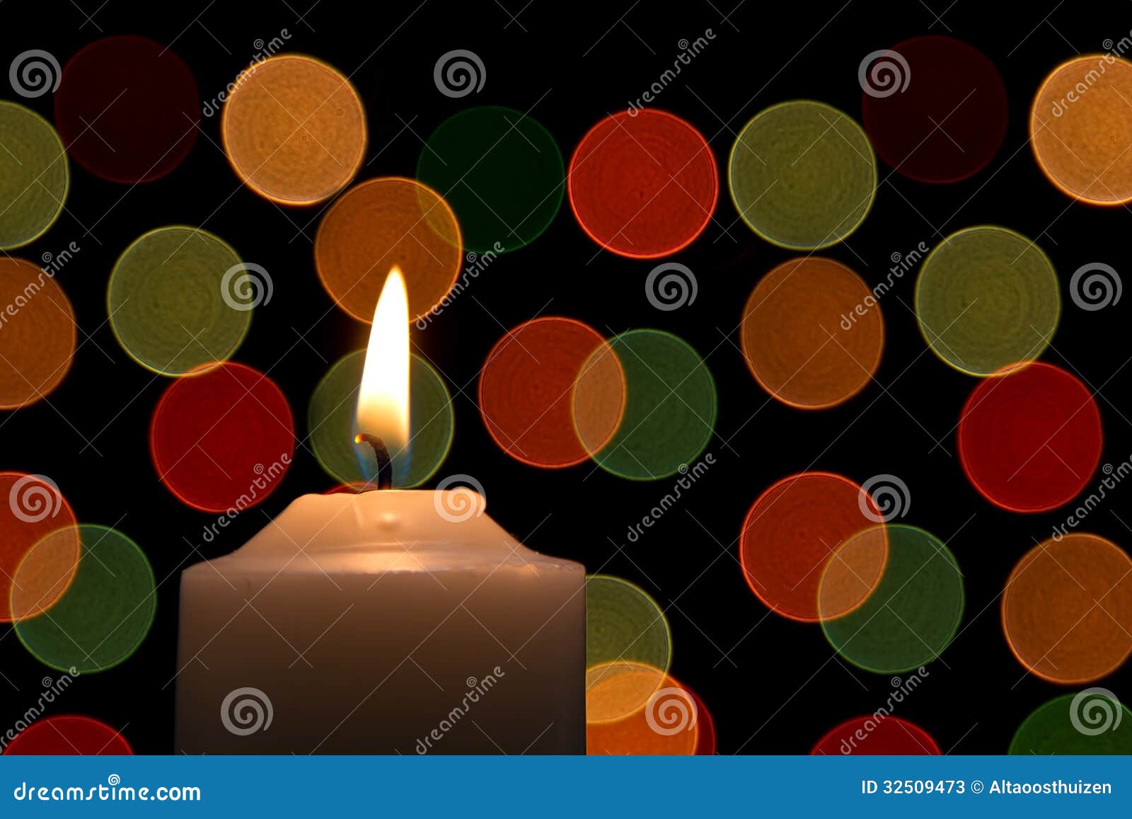 Candle Light White with Bokeh Spots Stock Image Image of festive, gold 32509473