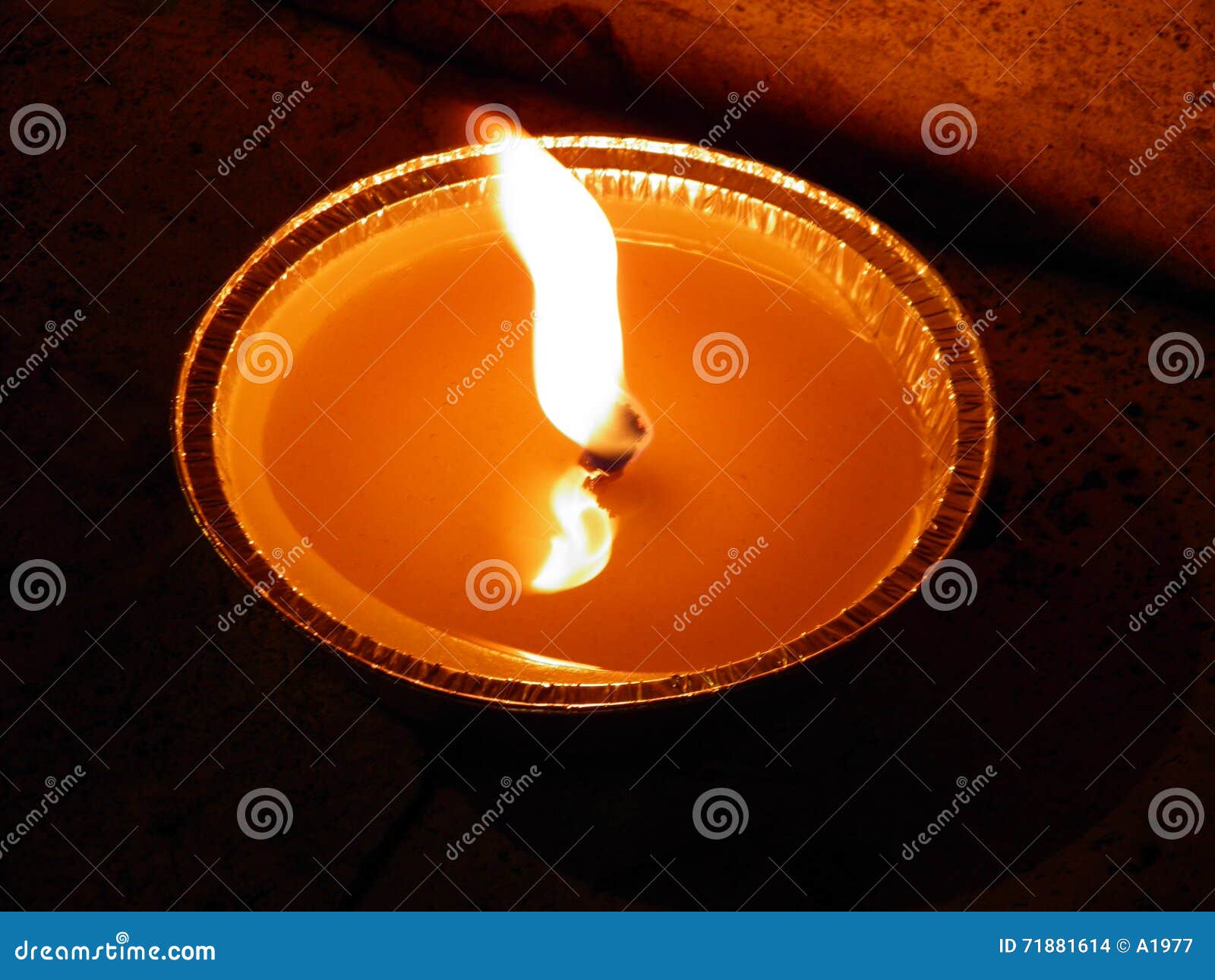 Candle lit close up stock photo. Image of fire, gloom 71881614