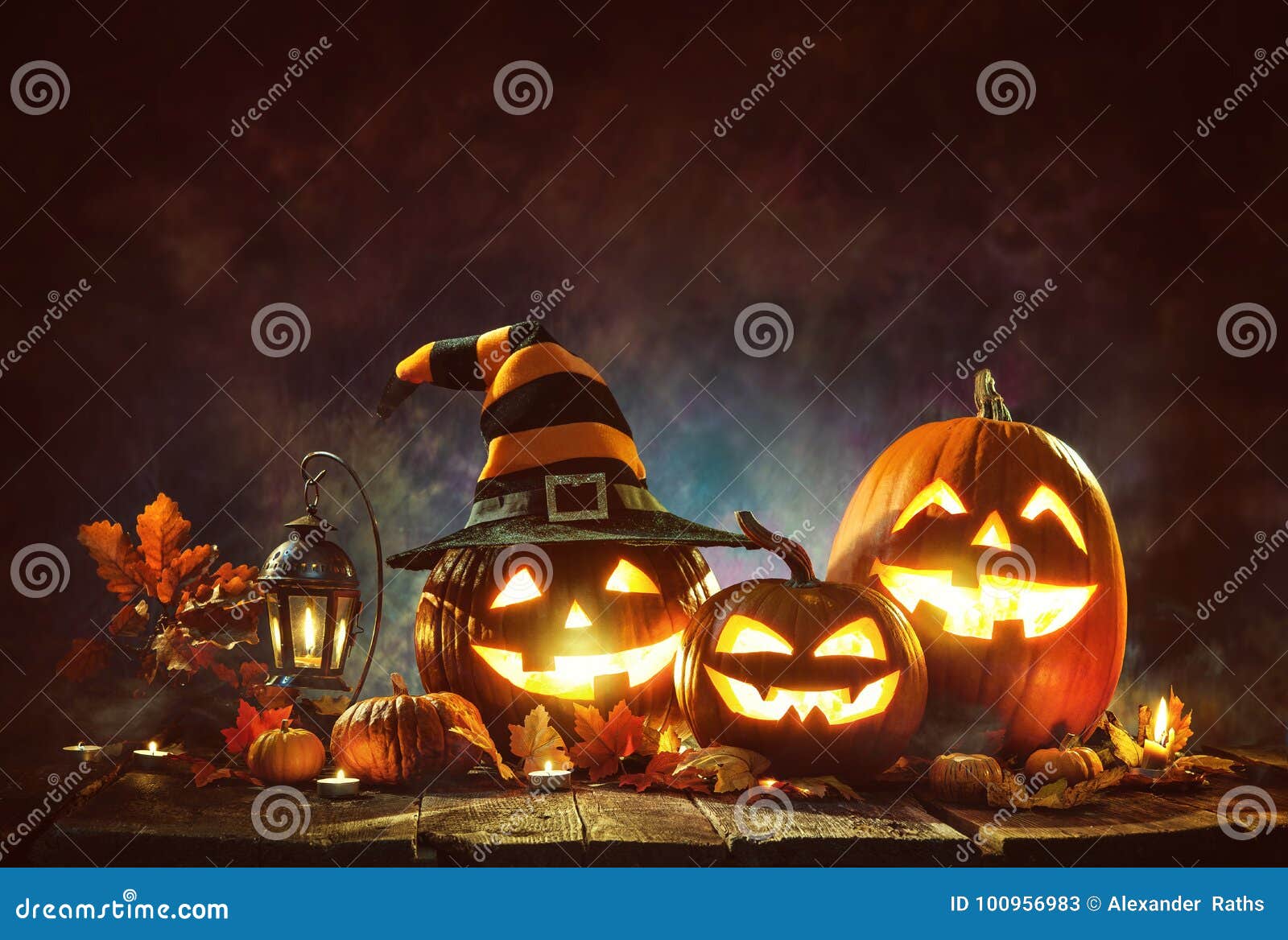 Candle Lit Halloween Pumpkins Stock Image Image of halloween, face