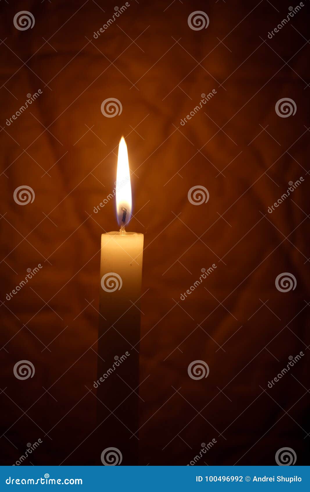 Candle lit at night stock photo. Image of heat, holiday 100496992