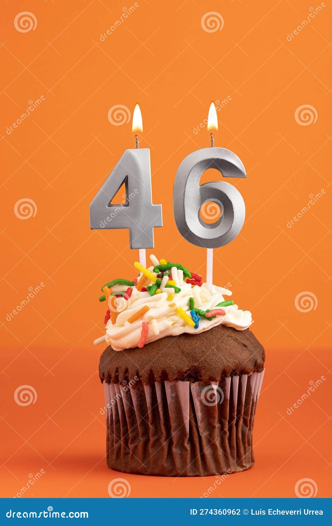 The birthday cake with candles in the form of number 46 icon. birthday  symbol. flat vector illustration. | CanStock