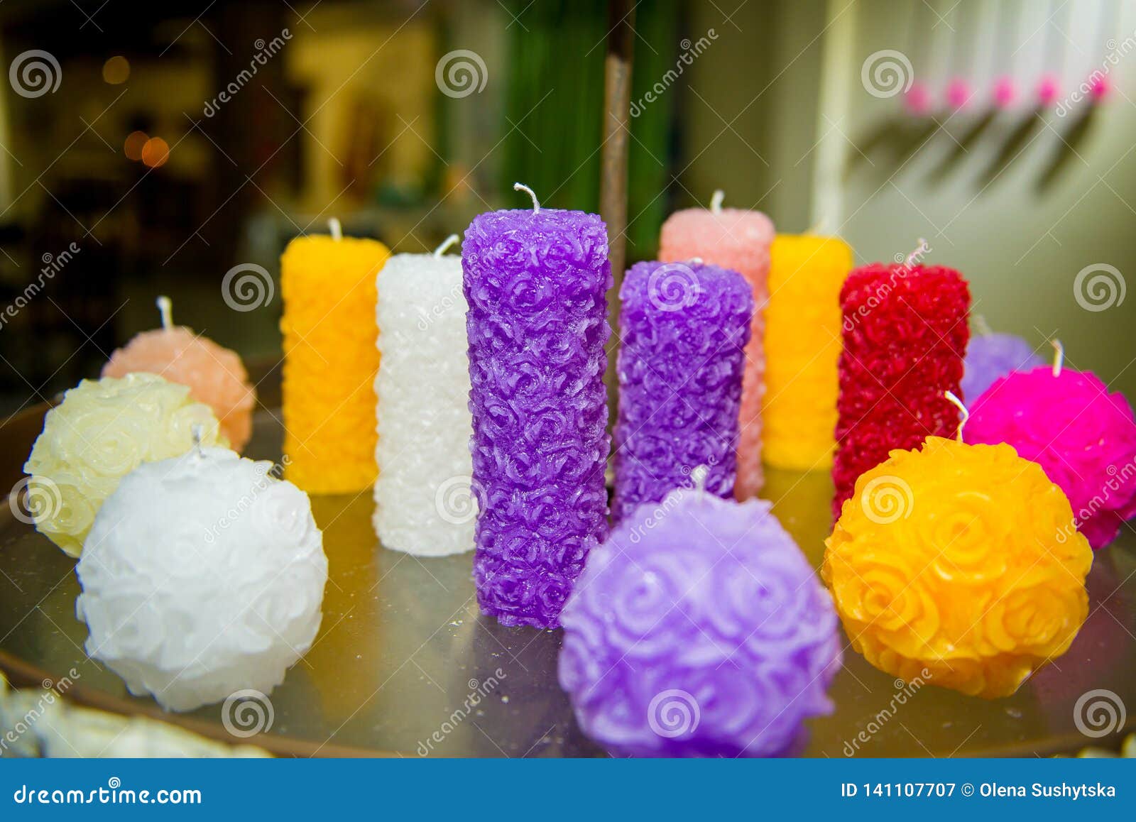 Candle in the Shape of Roses Stock Image Image of symbol, yellow