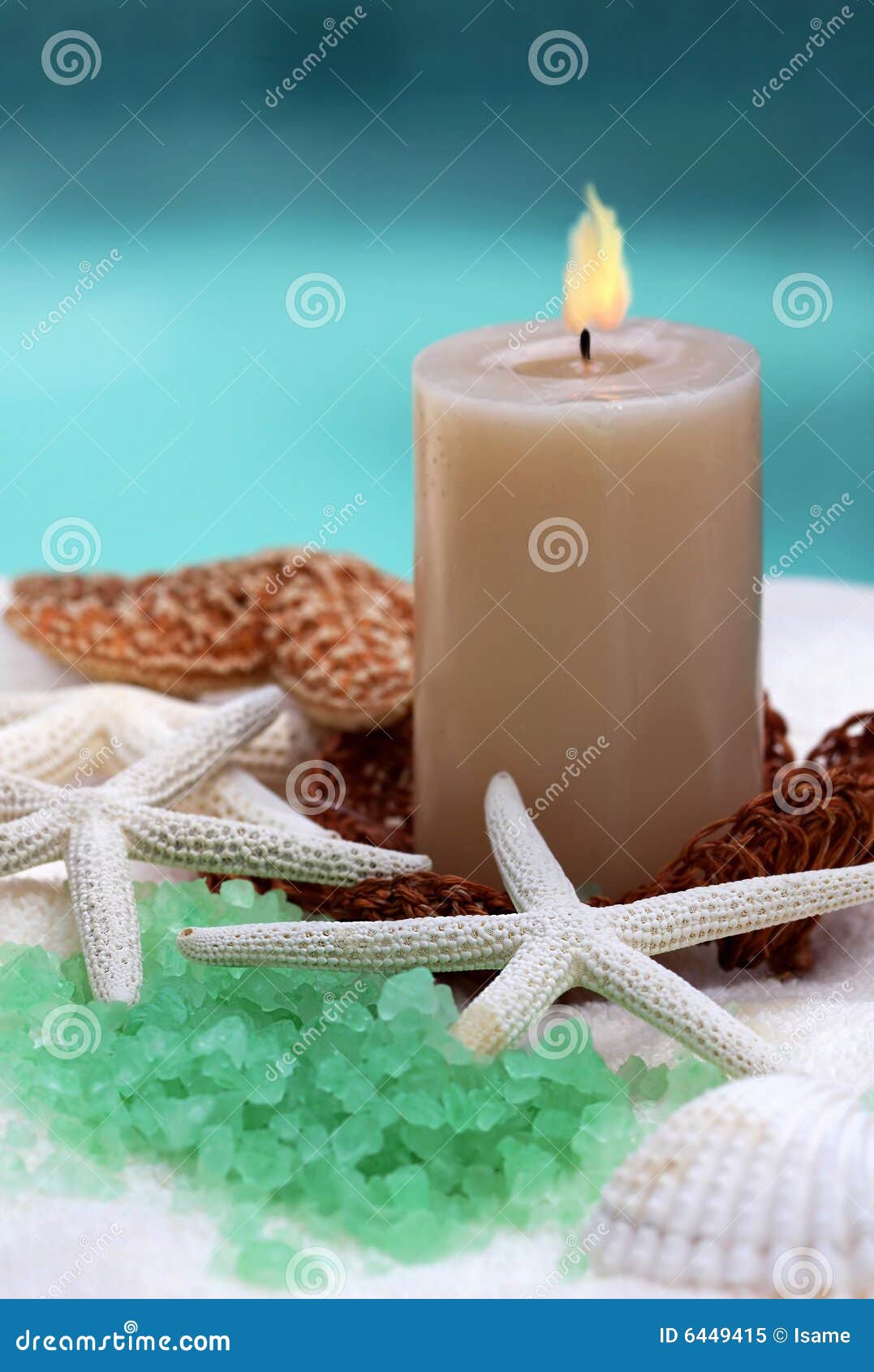 Candle and spa item stock image. Image of calm, beauty 6449415