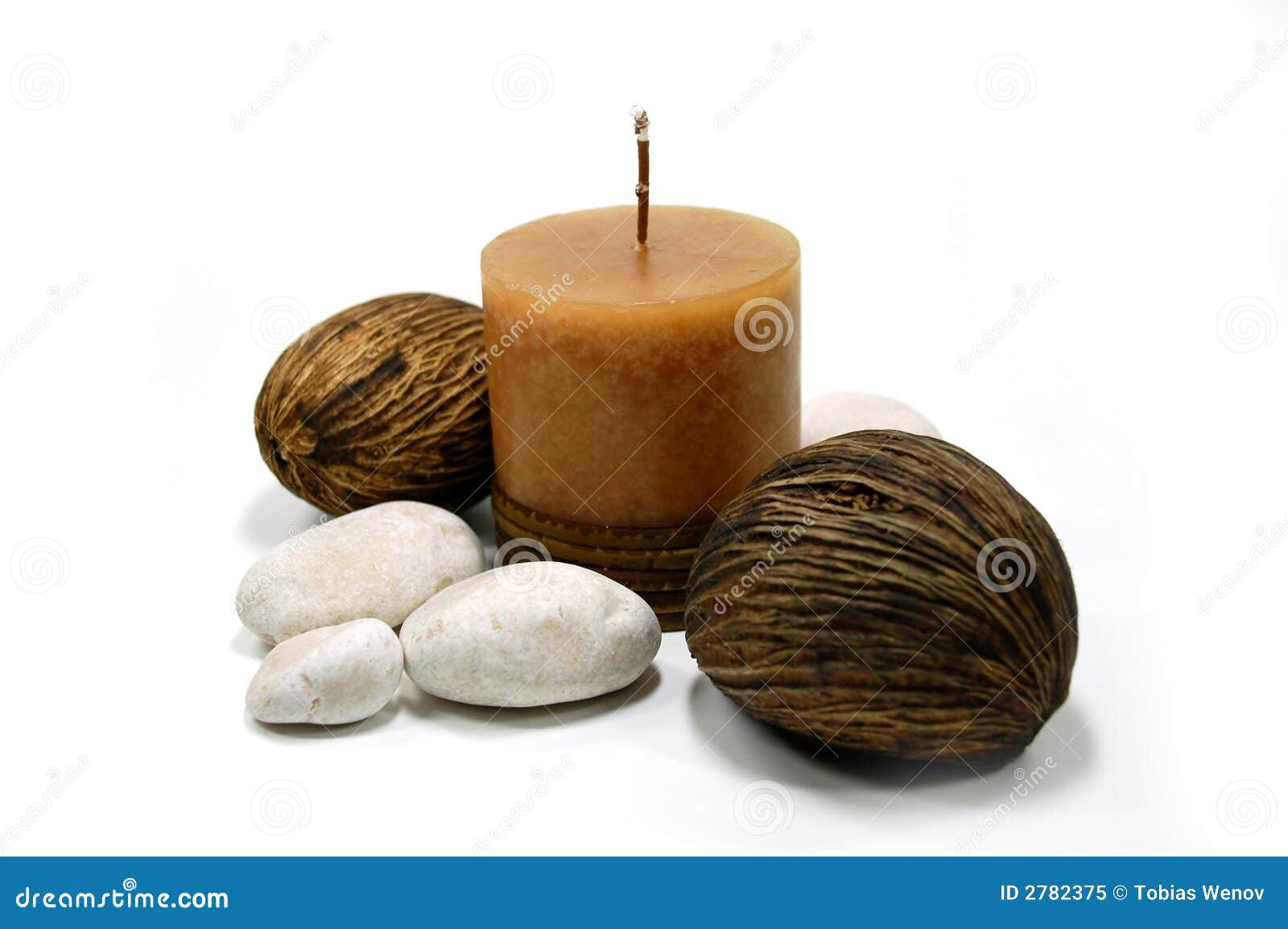 Candle with stones 1 stock image. Image of like, candles 2782375