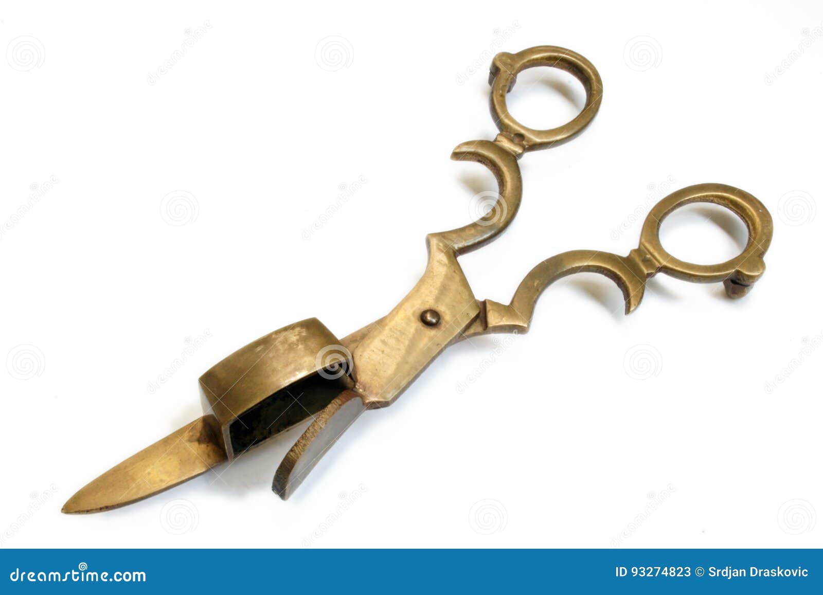 Antique Brass Candle Wick Cutters  Scissors