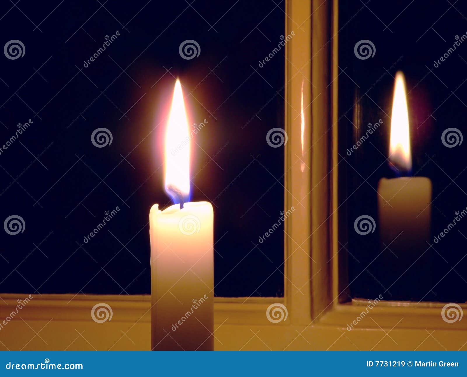 candle by the window