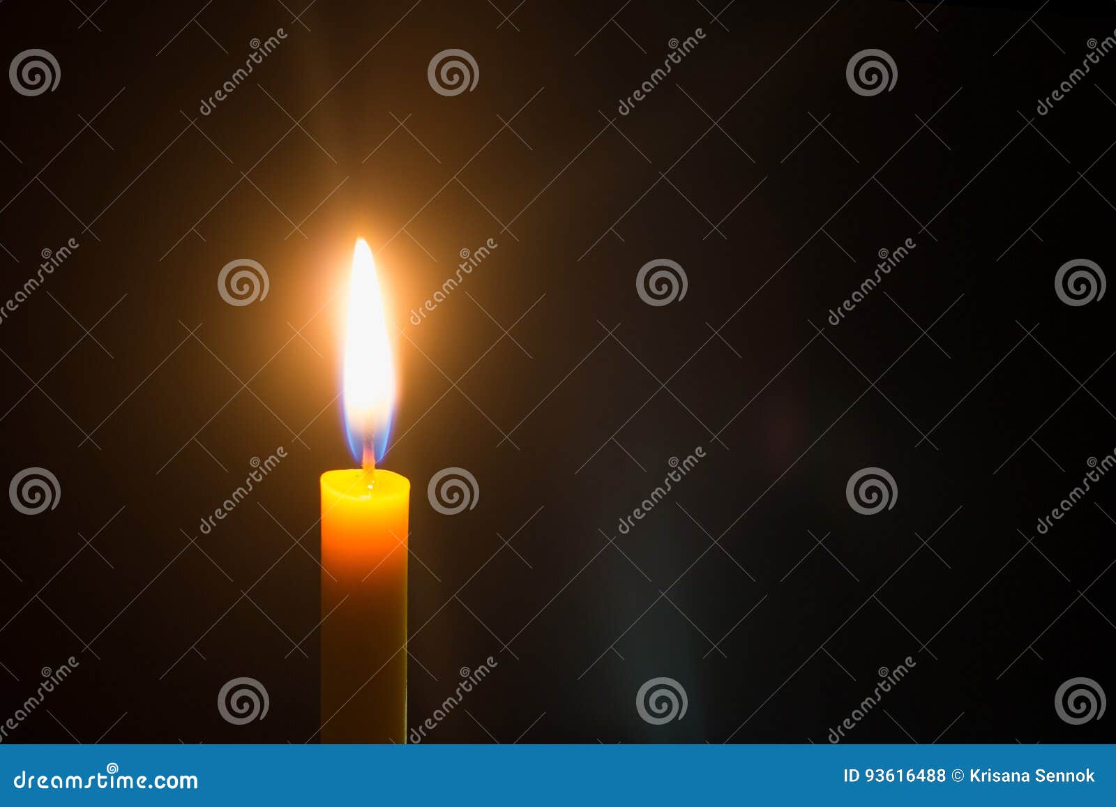 Candlelight on Black Background Stock Photo Image of yellow, flame