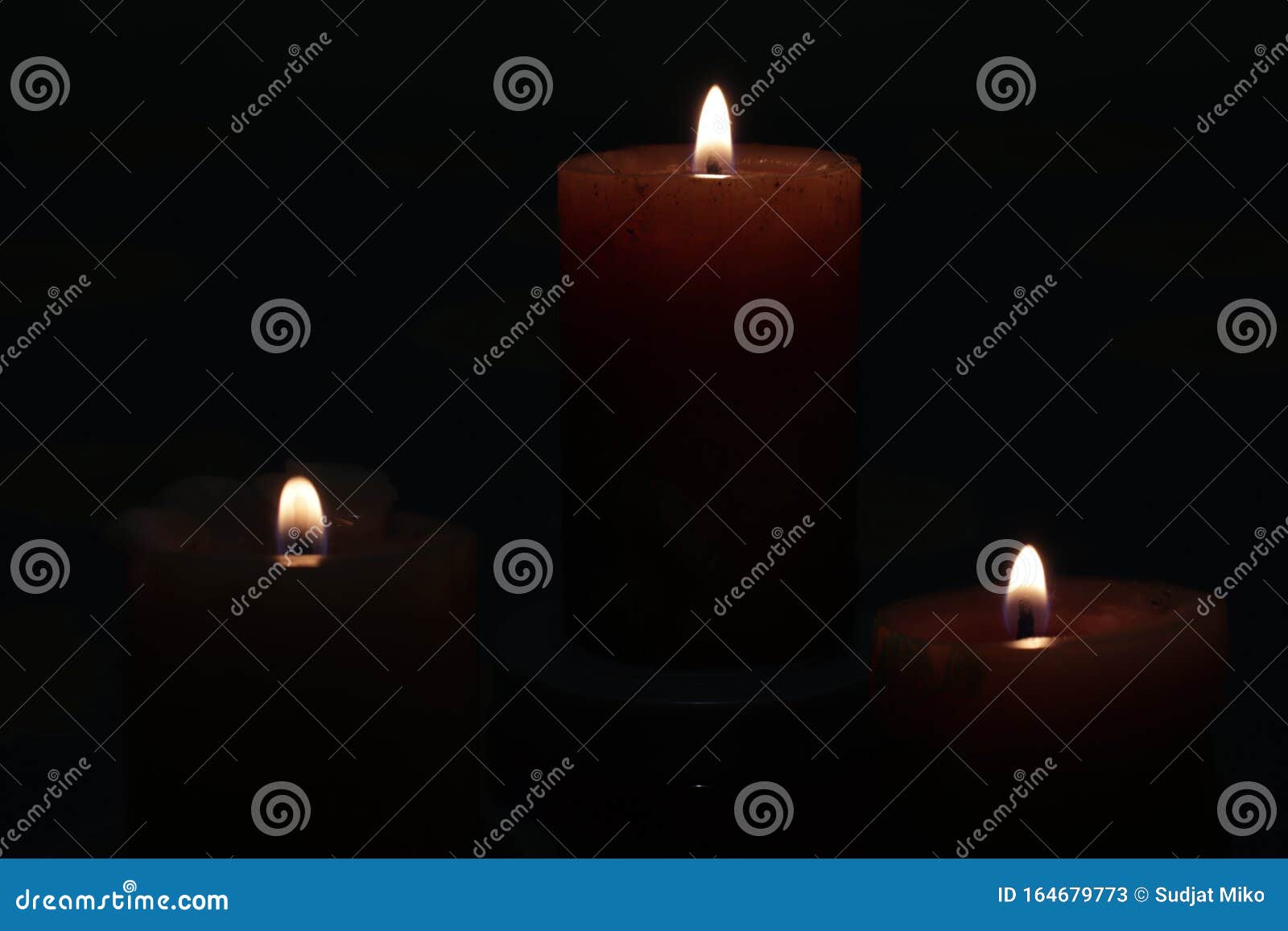 Candlelight in the Dark of the Night. Stock Image - Image of lighting ...