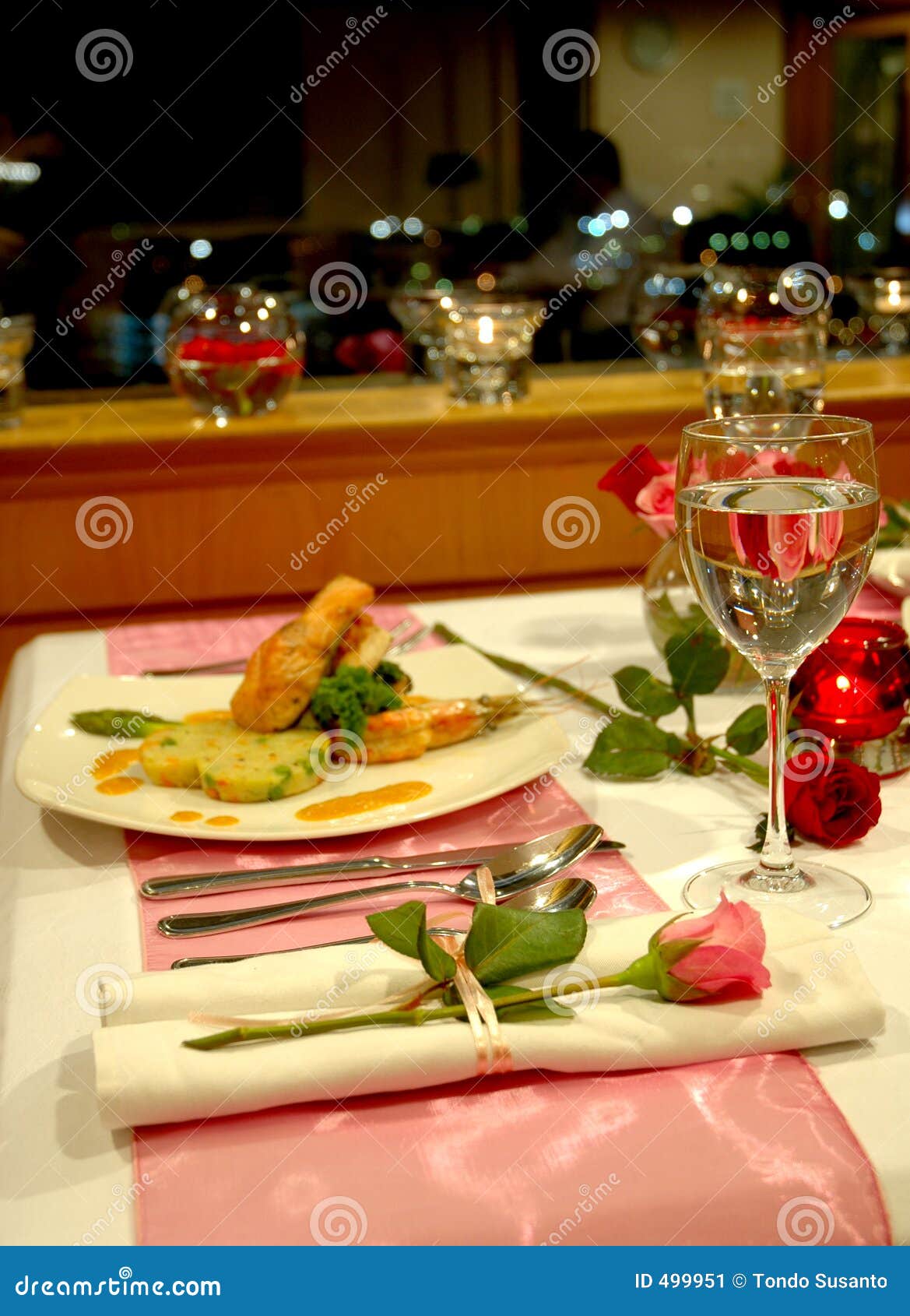 Candlelight Dinner stock image. Image of light, rose, dating 499951