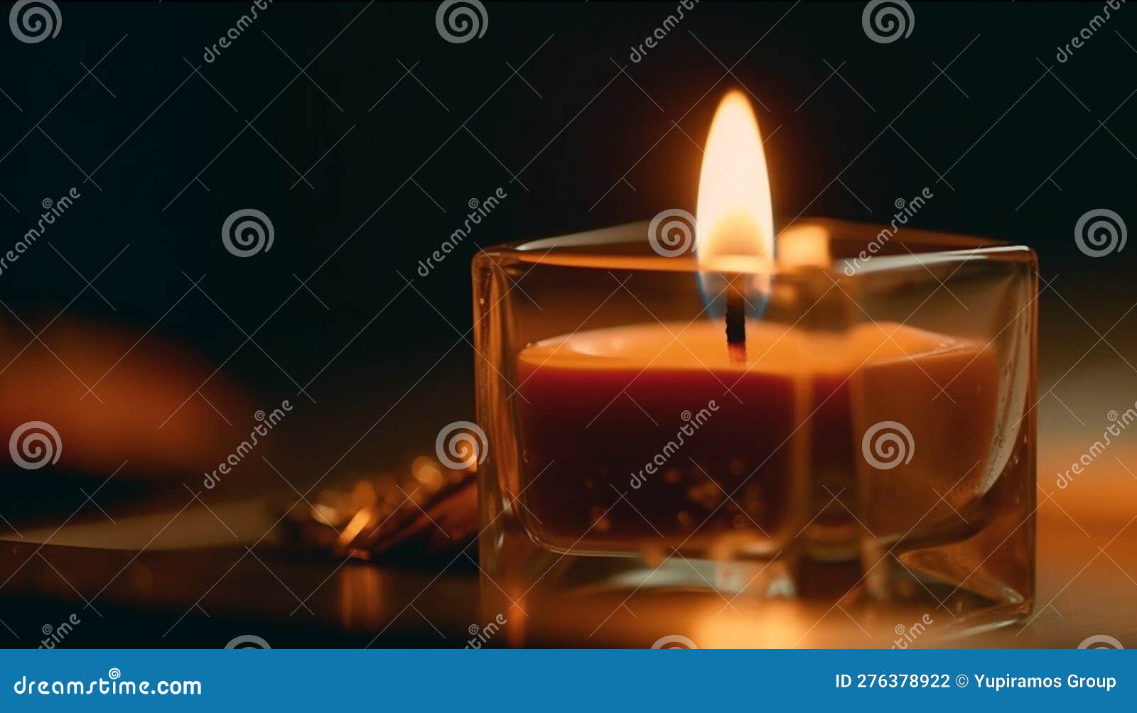 Candlelight Glowing, Tranquil Scene, Romance, Relaxation, Drink