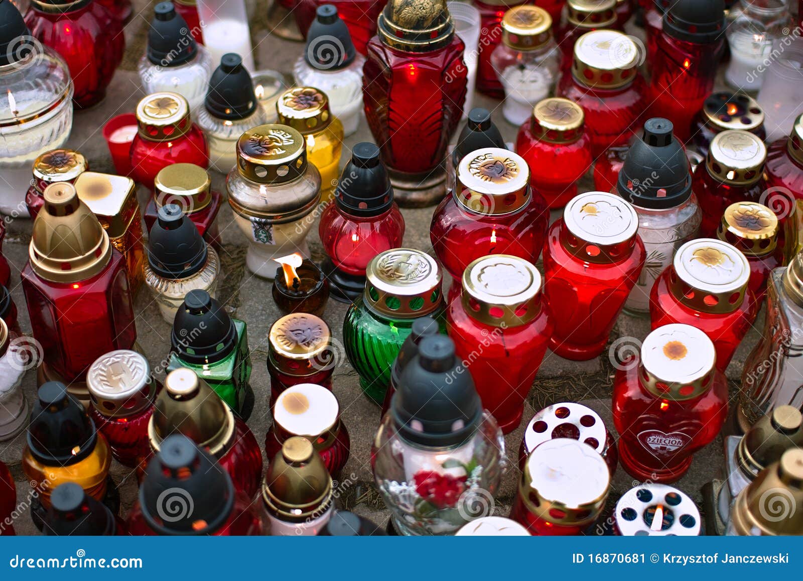 Candles for All Saints Day stock image. Image of halloween 16870681