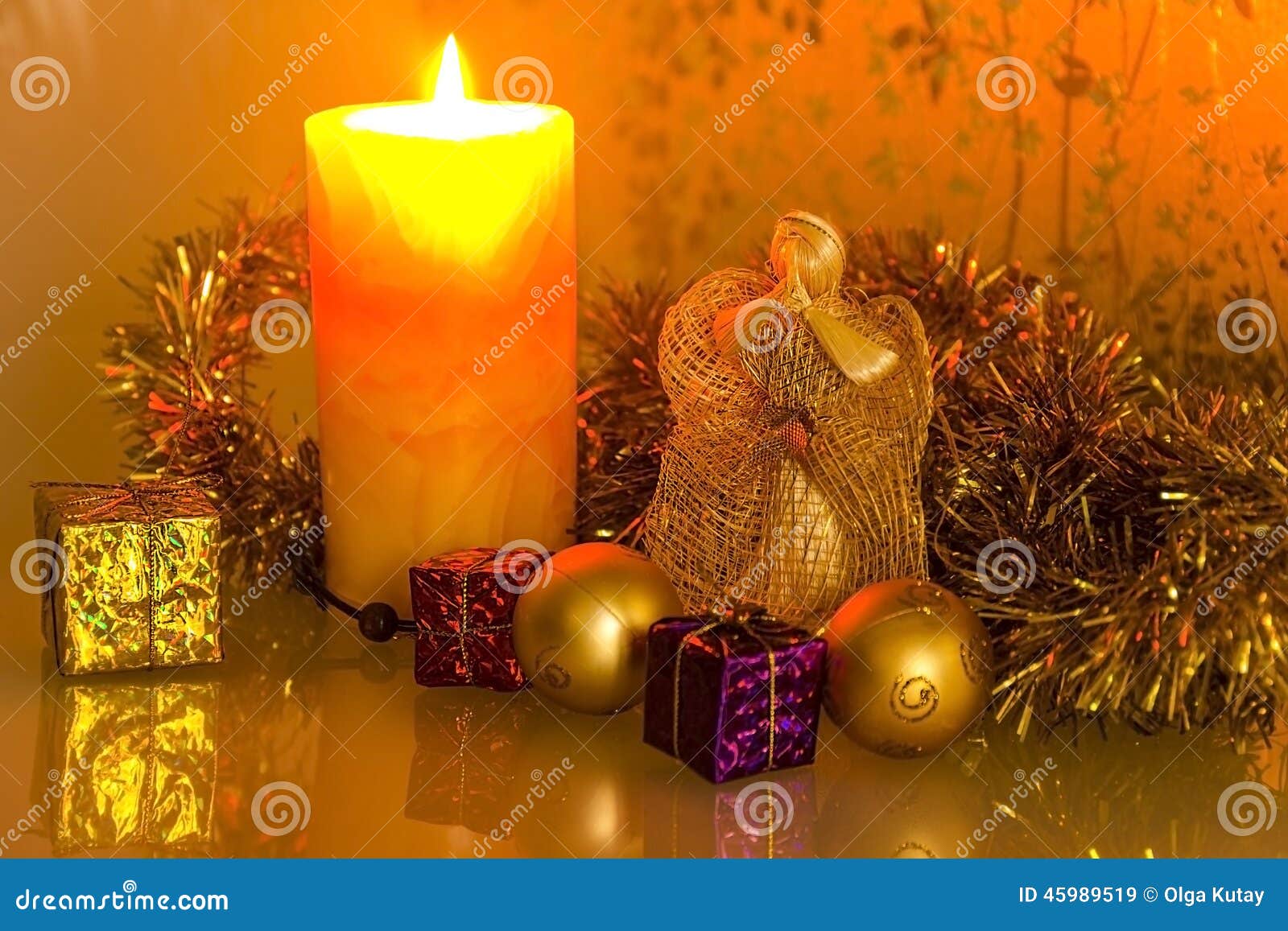 Candles and Angel stock image. Image of angel, pattern 45989519