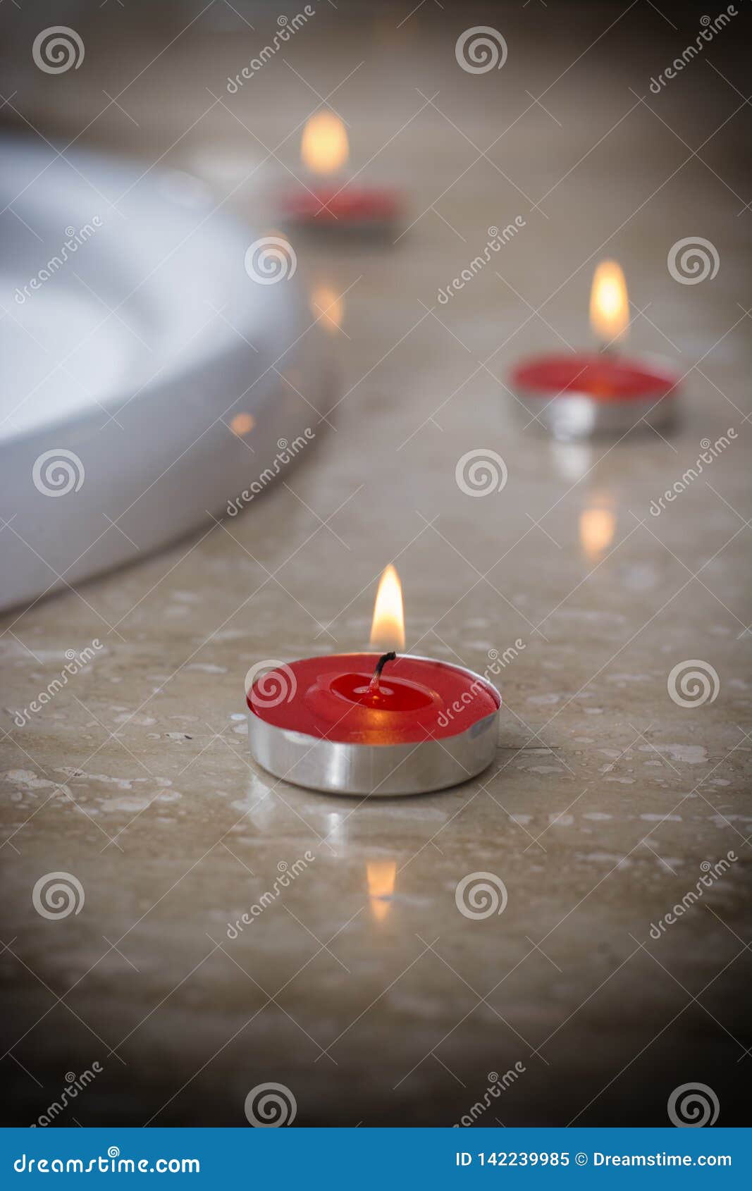 candles in the bath
