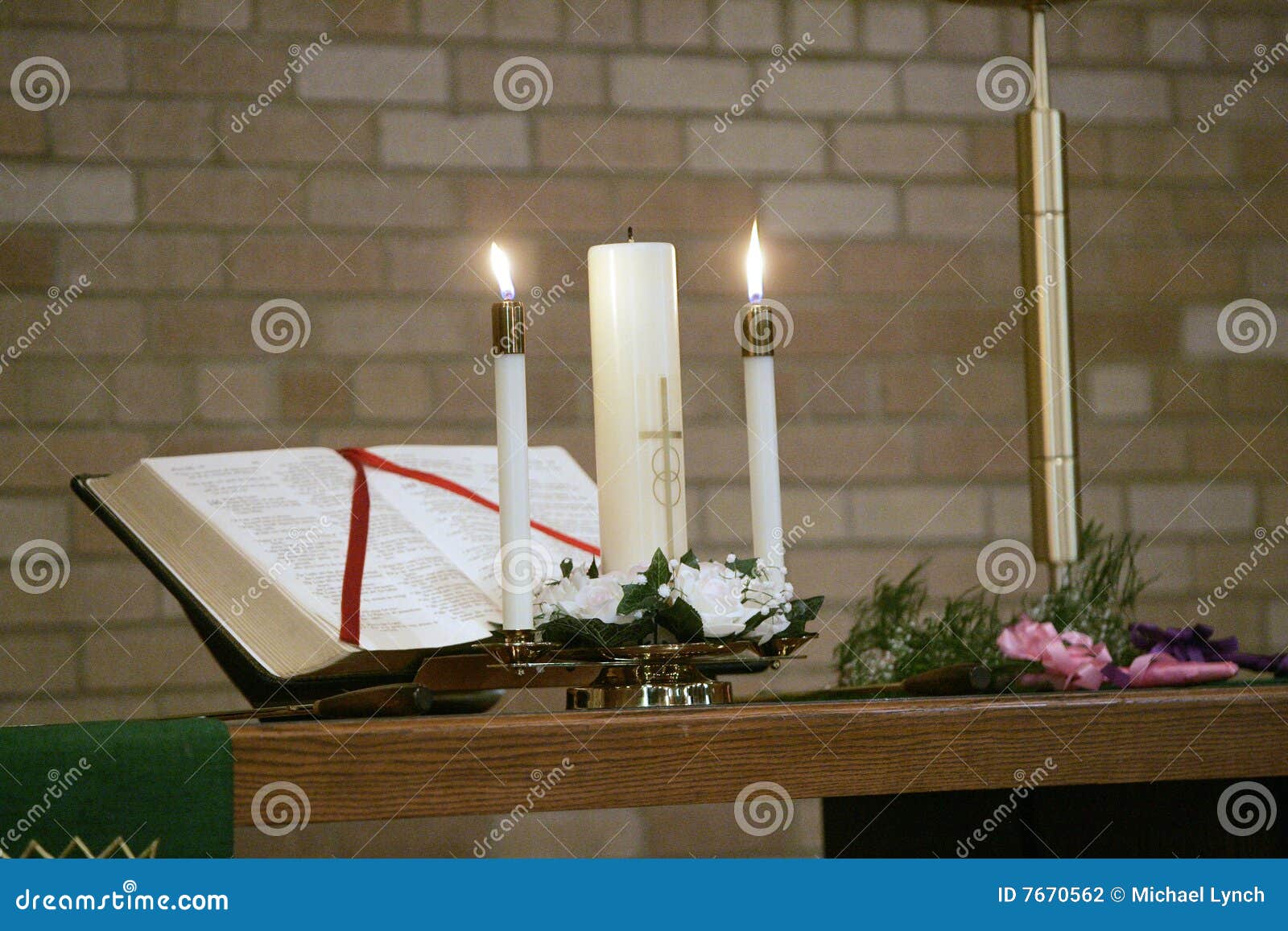 Candles and Bible stock photo. Image of spiritual, christianity 7670562