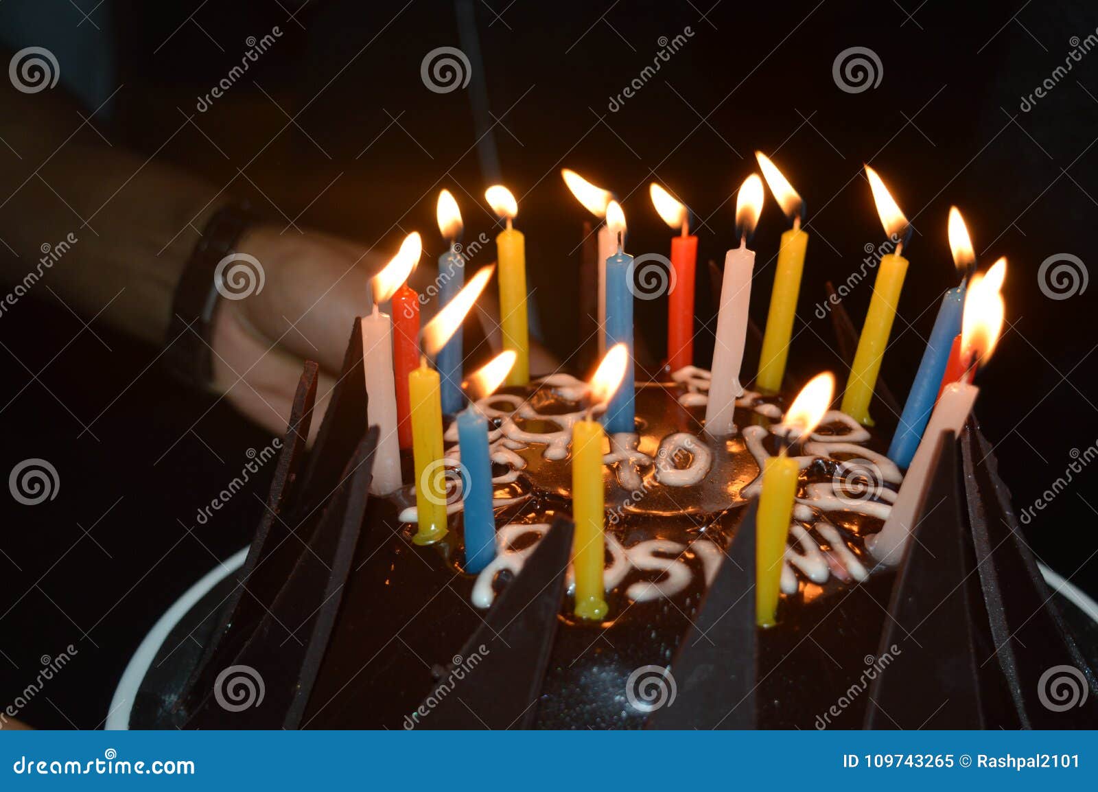 Candles in a Birthday Celebration Stock Image Image of candles, glare