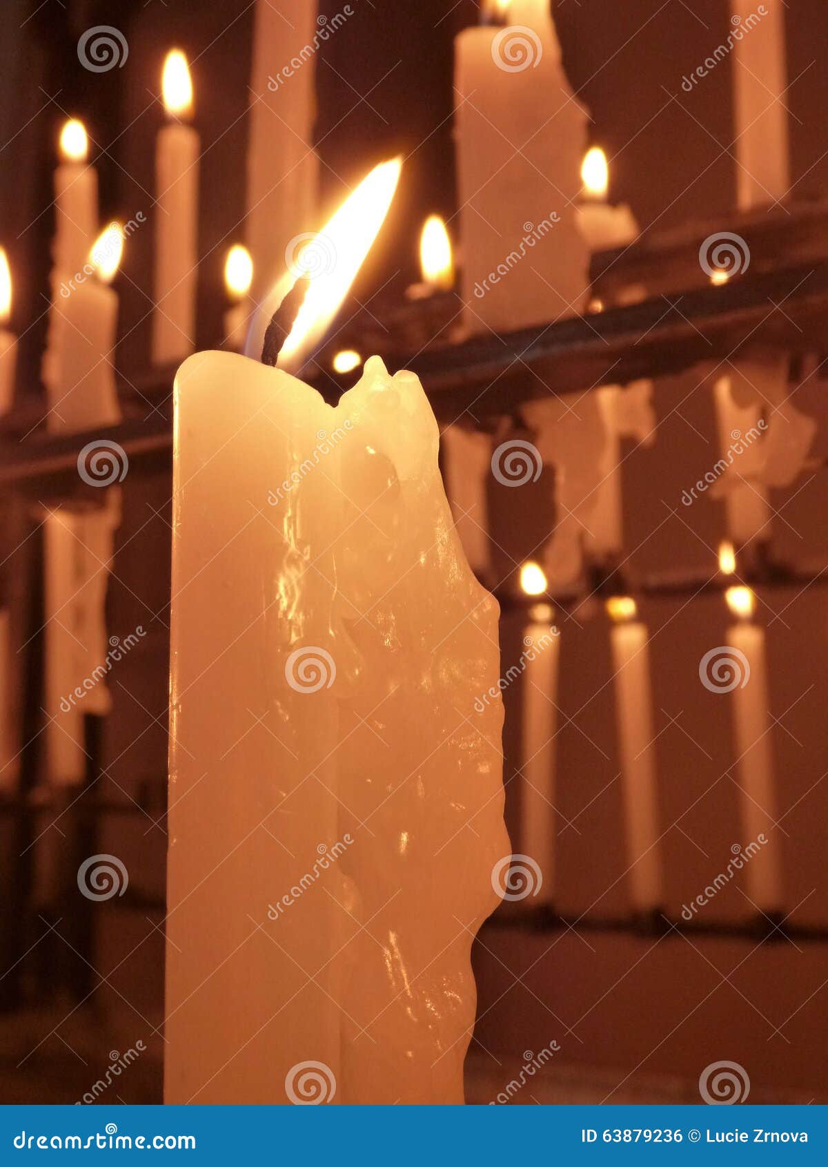 Candles Burning in the Church Stock Photo Image of candlelight, hope