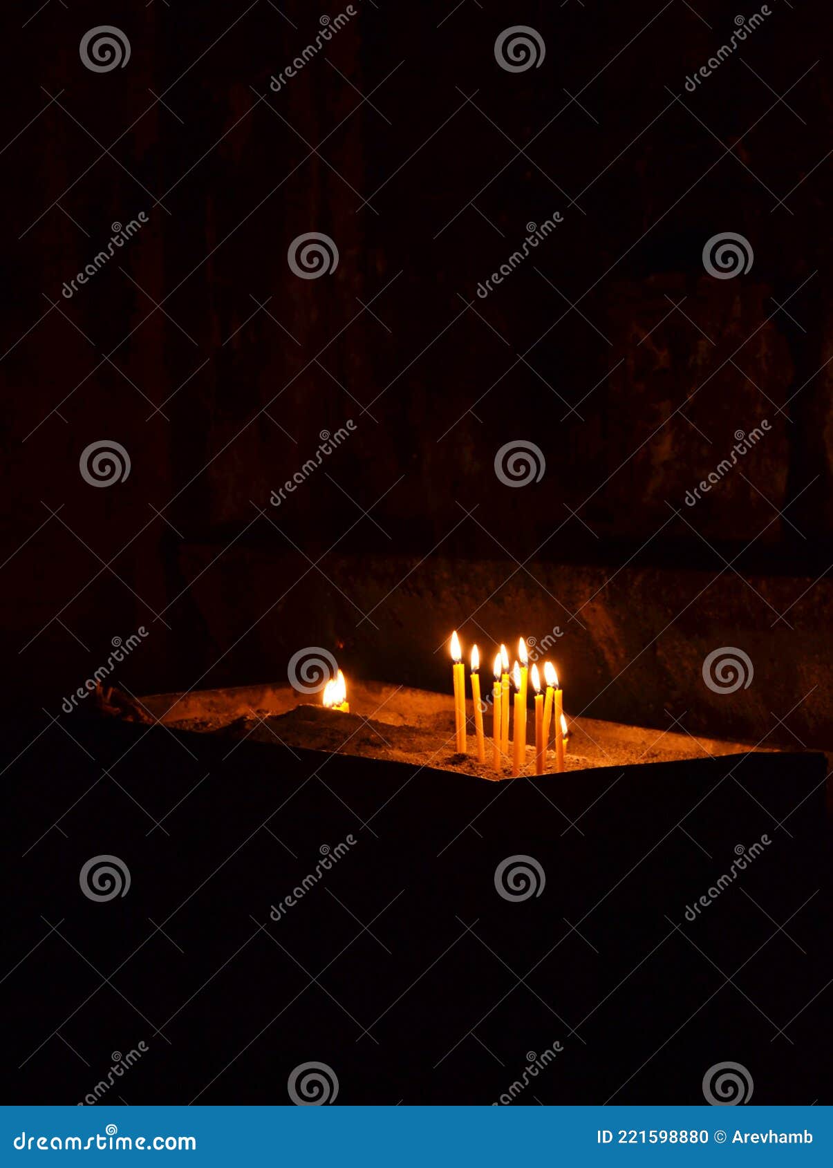 Candles Burning in a Church Stock Photo Image of holy, light 221598880