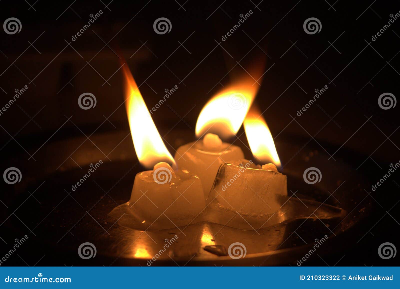 Candles burning in night stock photo. Image of valentine 210323322