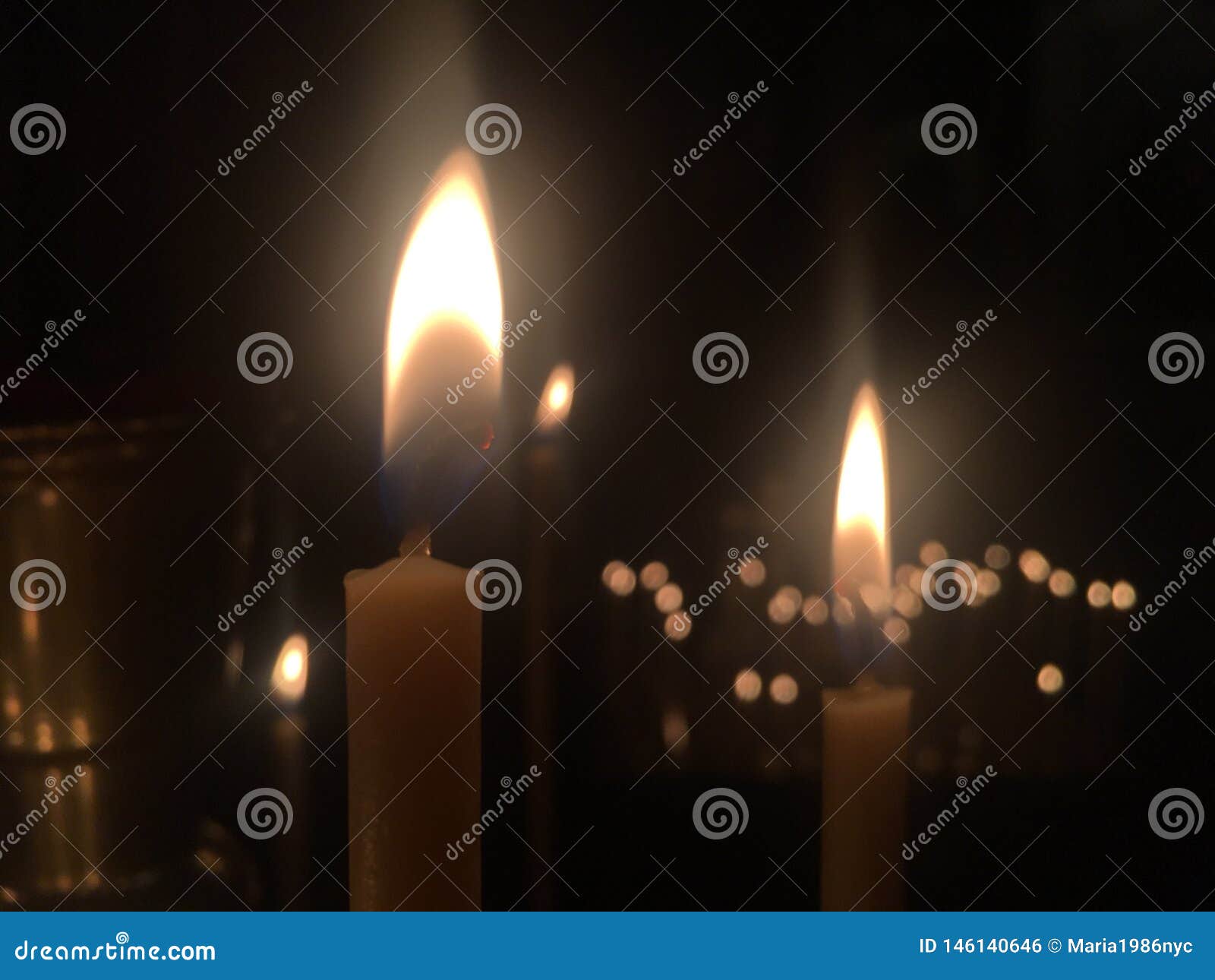 Candles Burning in Orthodox Christian Church during Easter Sunday ...