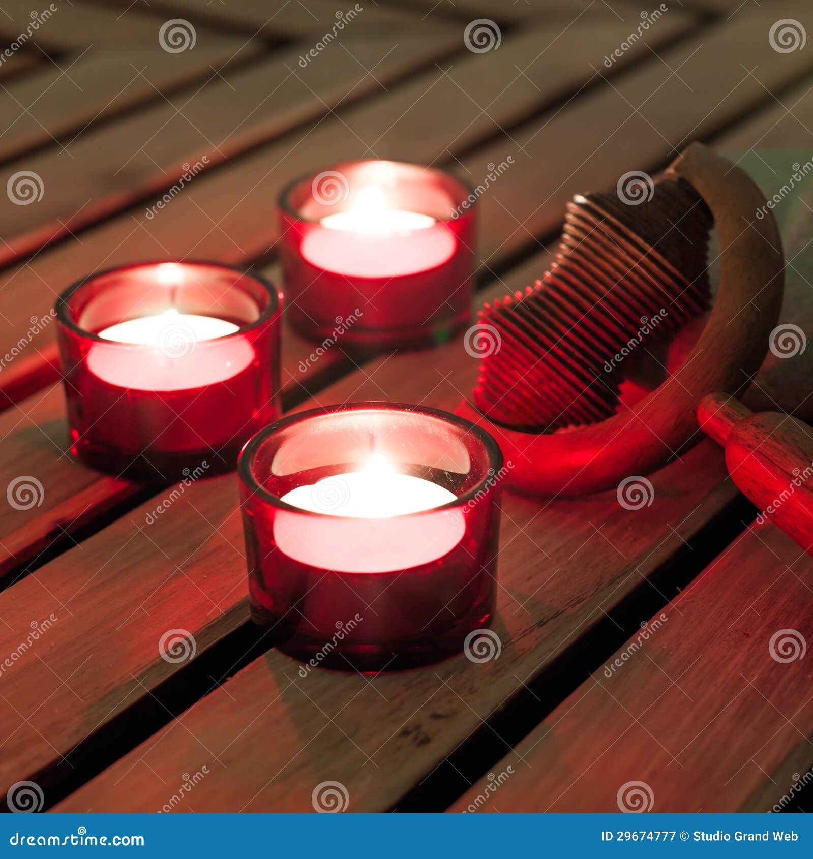 Candles Burning for a Soothing Massage Stock Image Image of calm