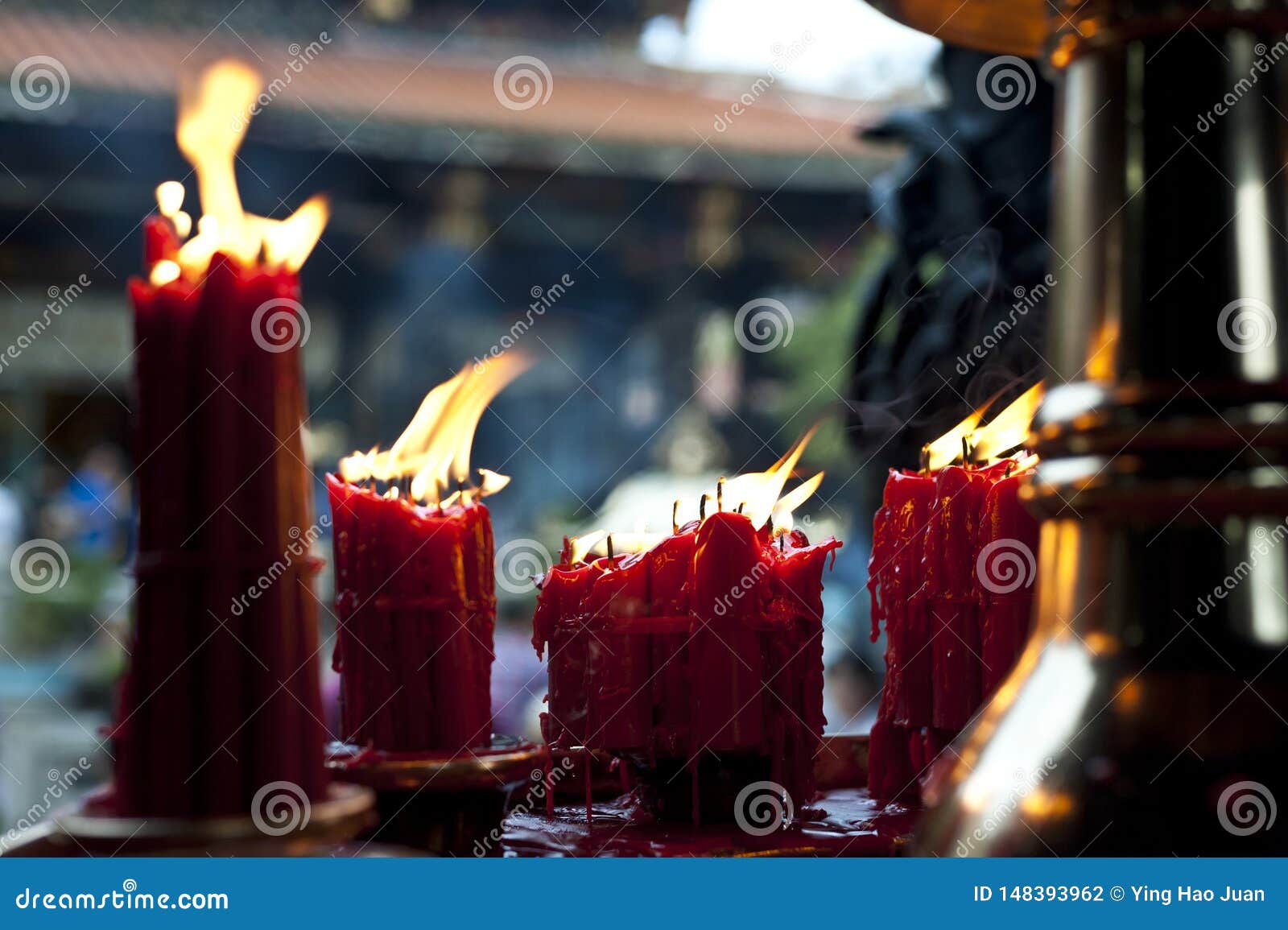 Candles in a Chinese Temple Stock Photo Image of temple, culture
