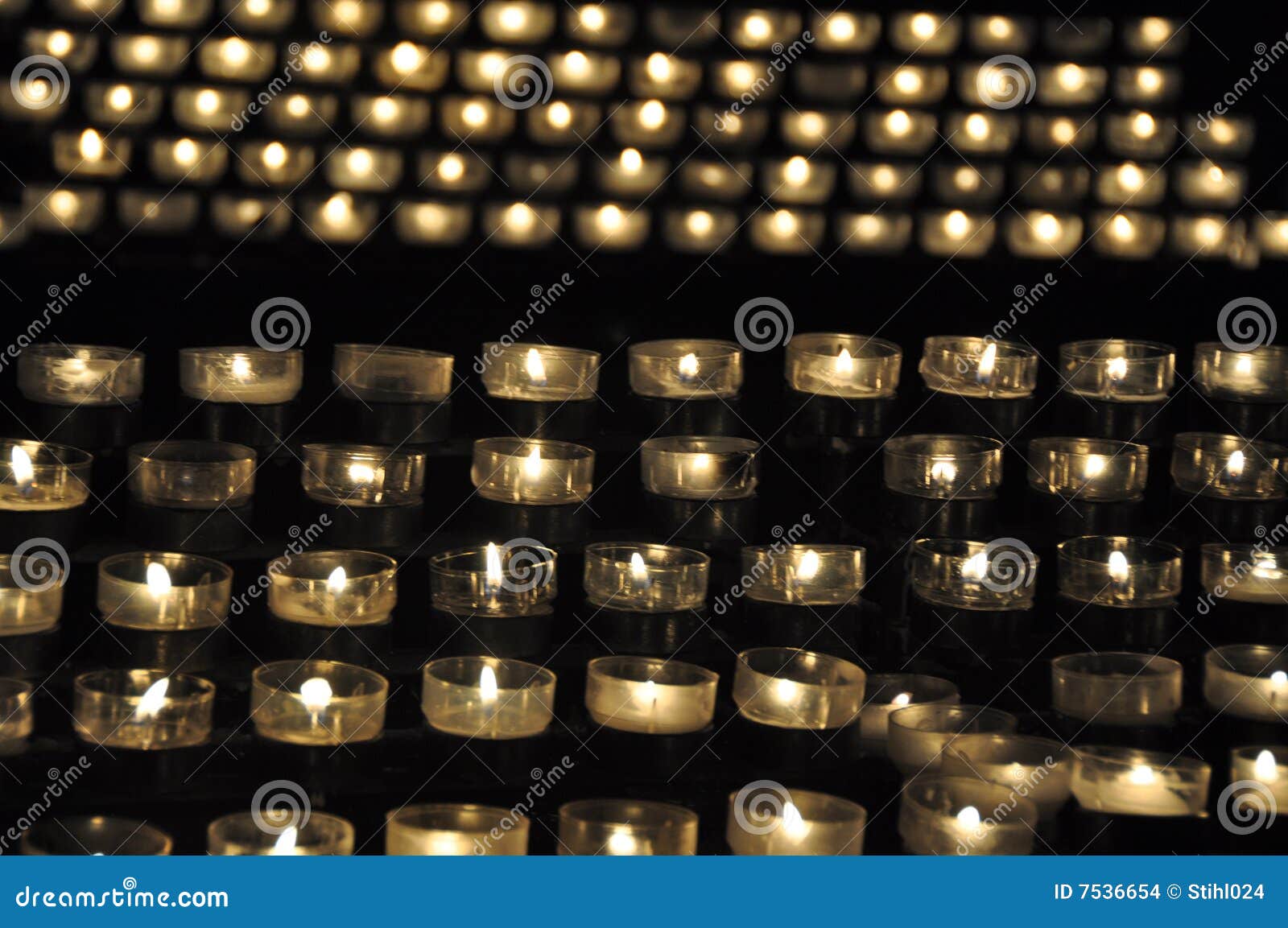 Candles in a church stock photo. Image of donation, blur 7536654