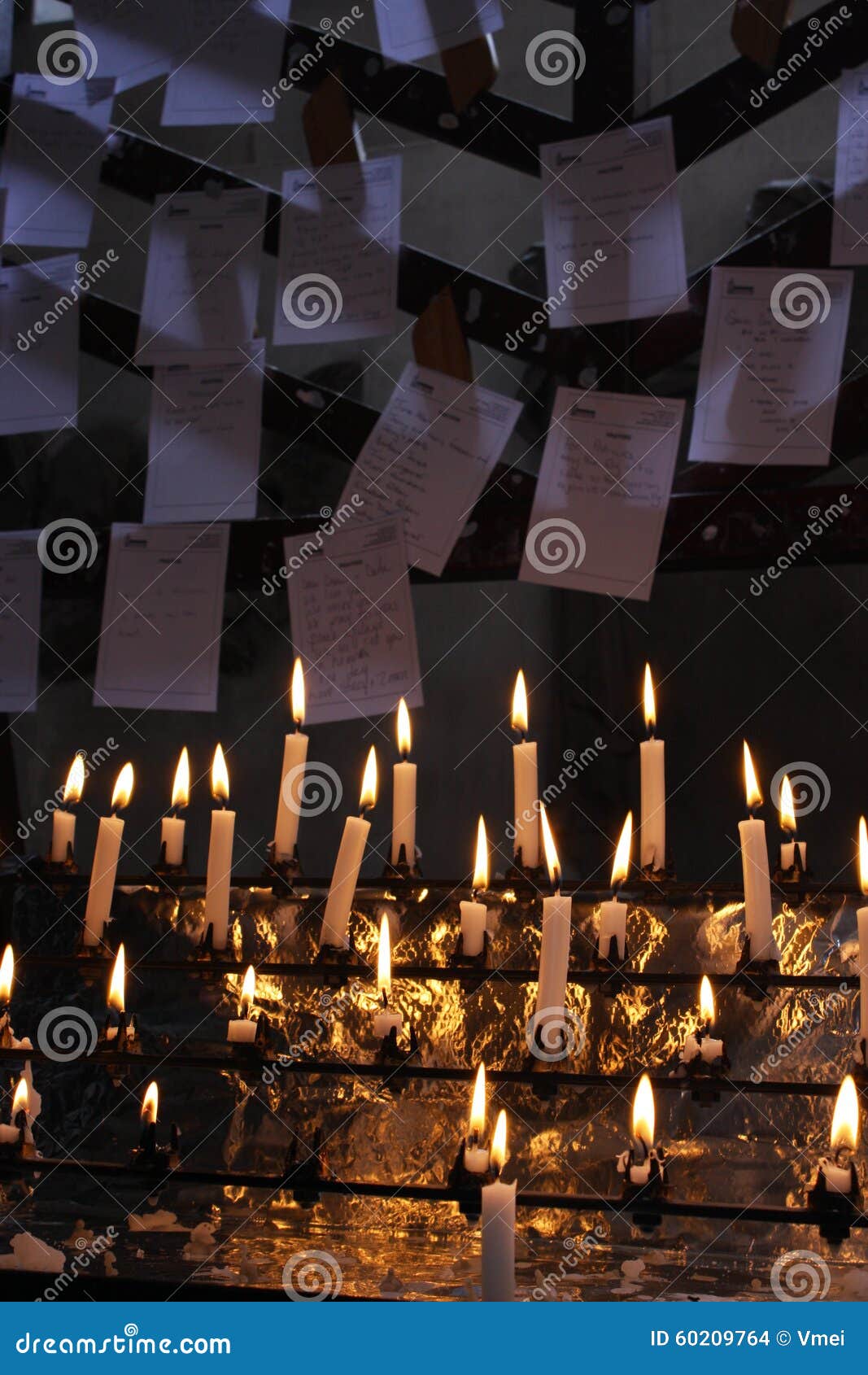 candles in the church.