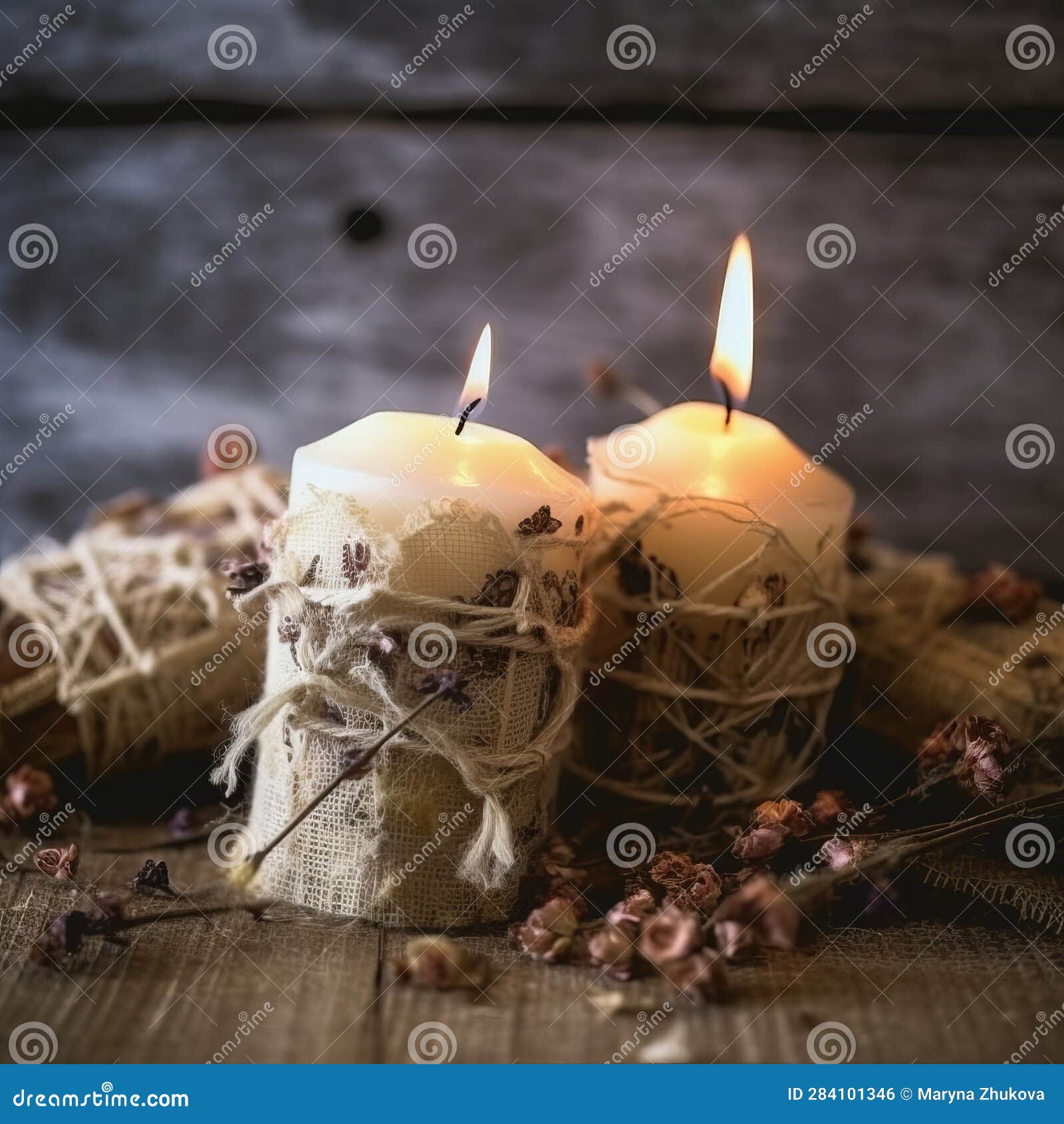 Candles for Divination and Magic. Paraffin Products for Rituals Stock