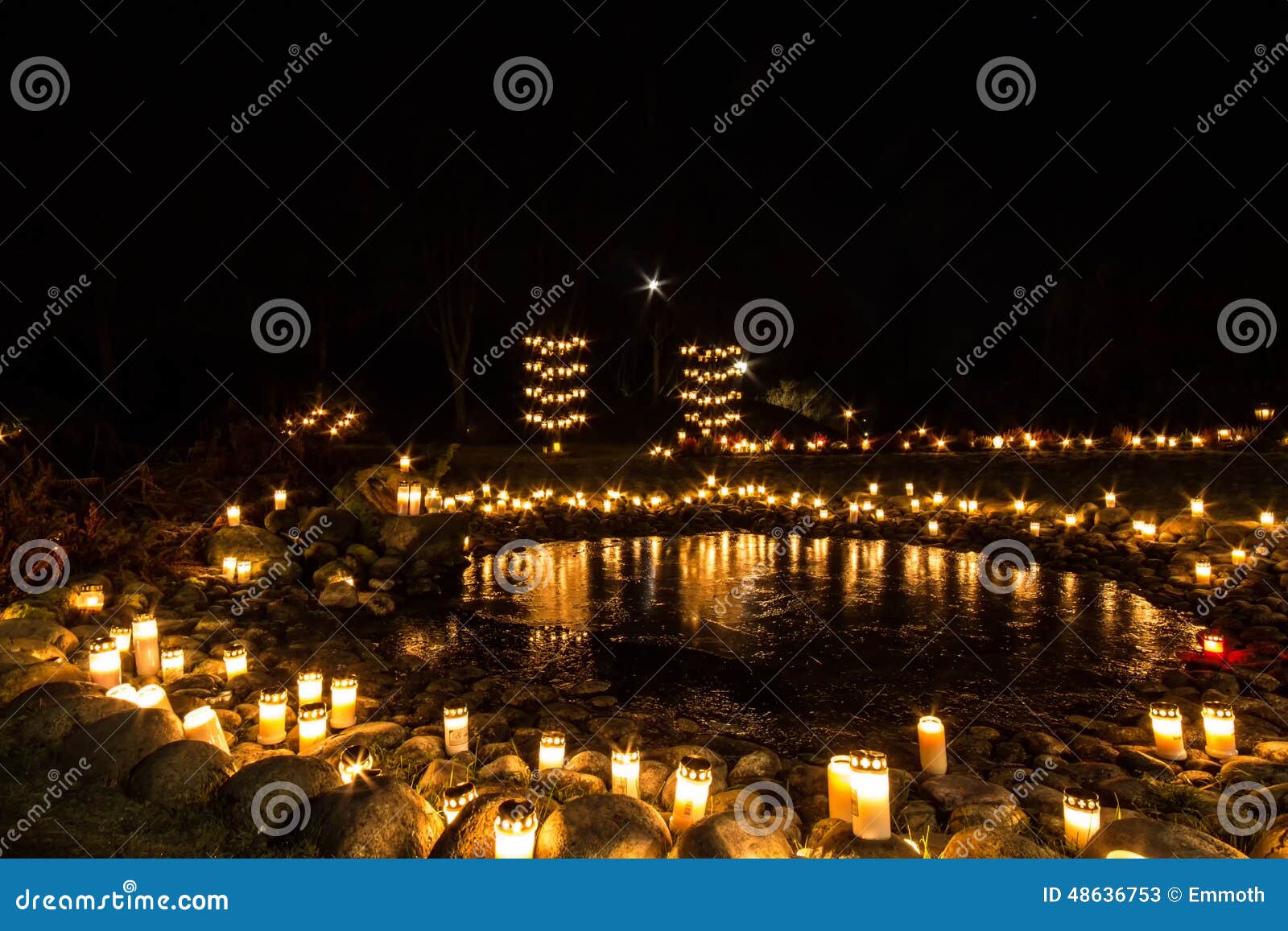 Candles at Graveyard stock image. Image of morning, feeling 48636753