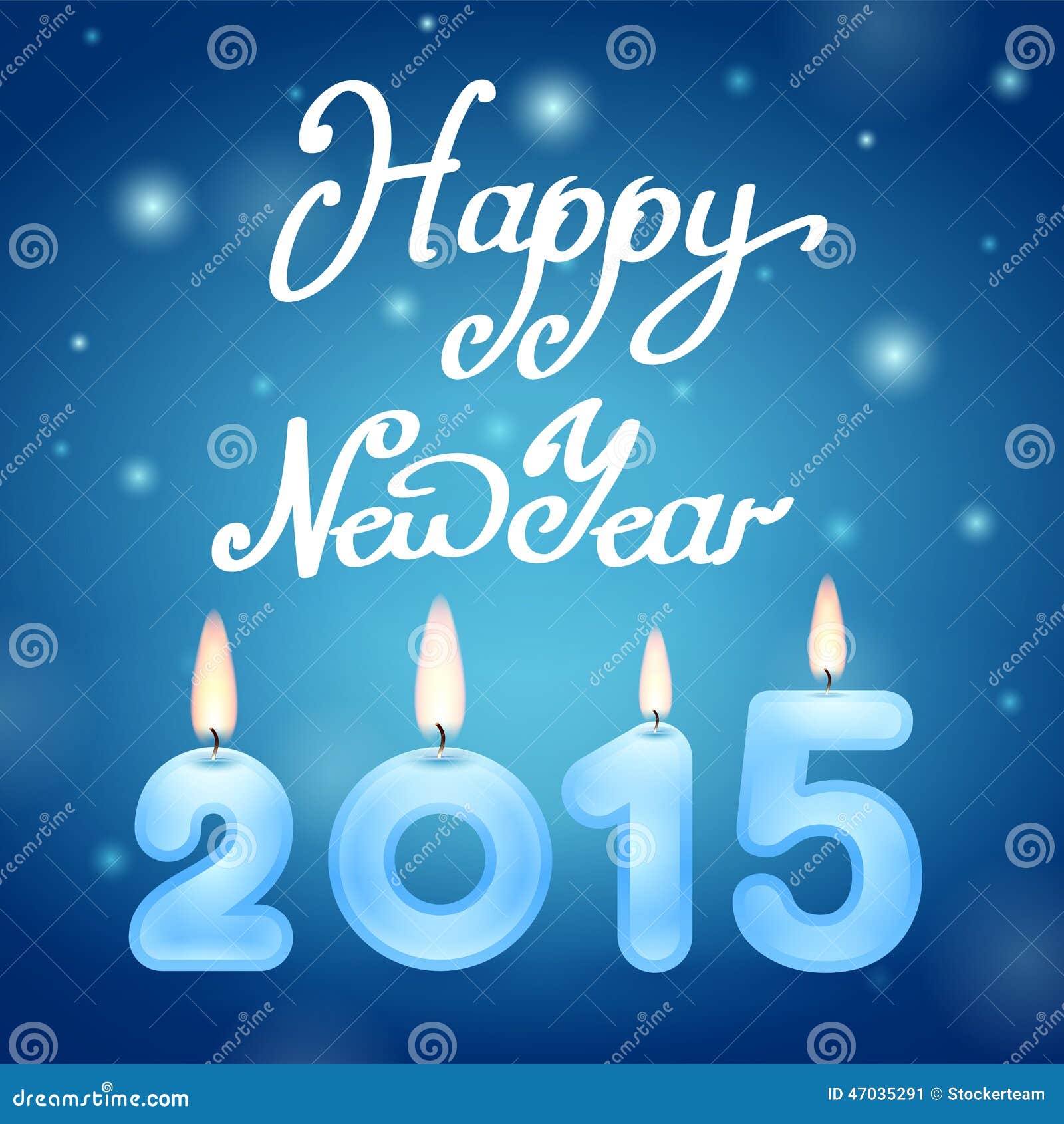Candles 2015 Happy New Year Stock Vector Illustration of candle