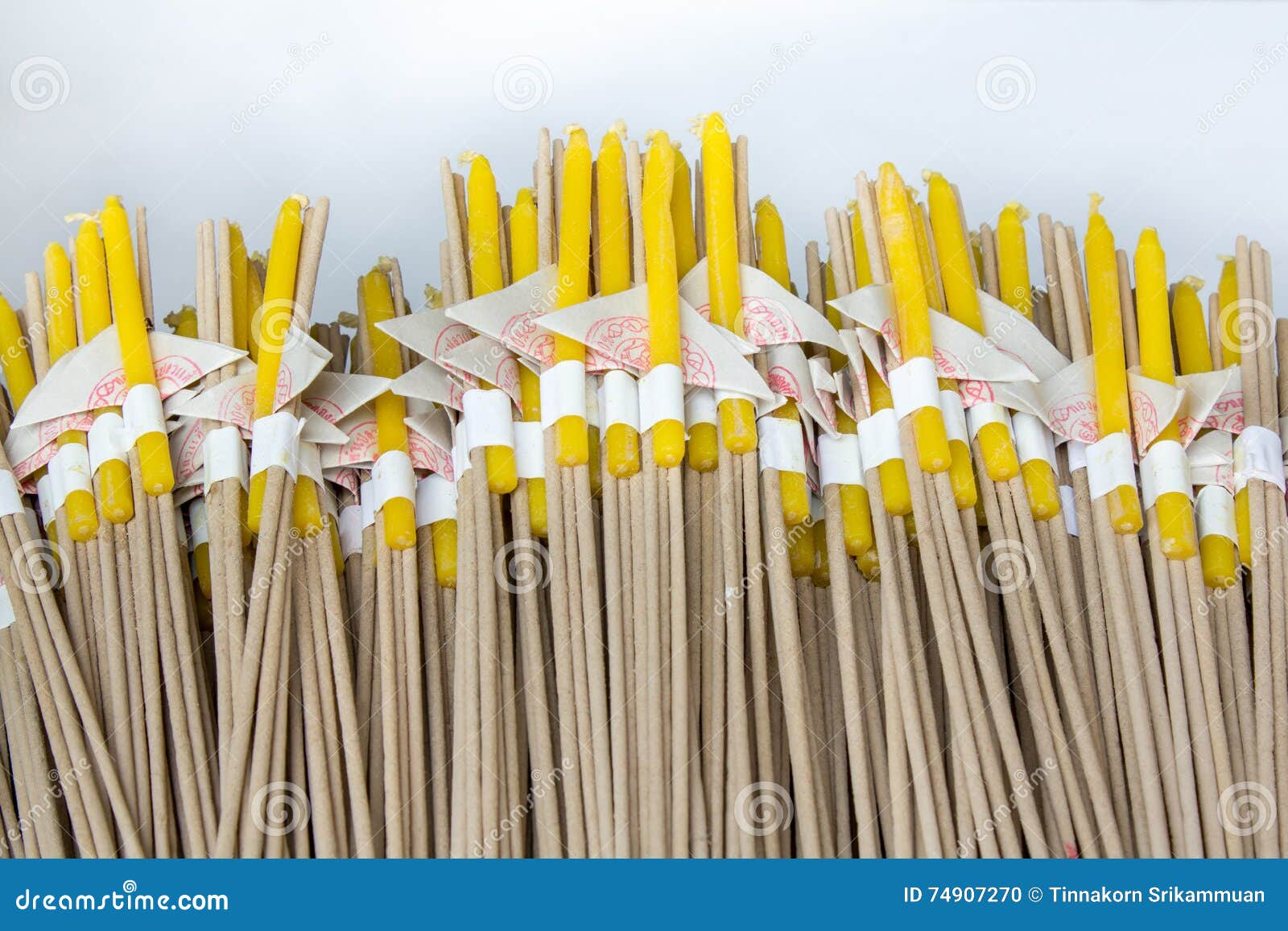 Candles, Incense for Worship Stock Photo Image of asian, fire 74907270