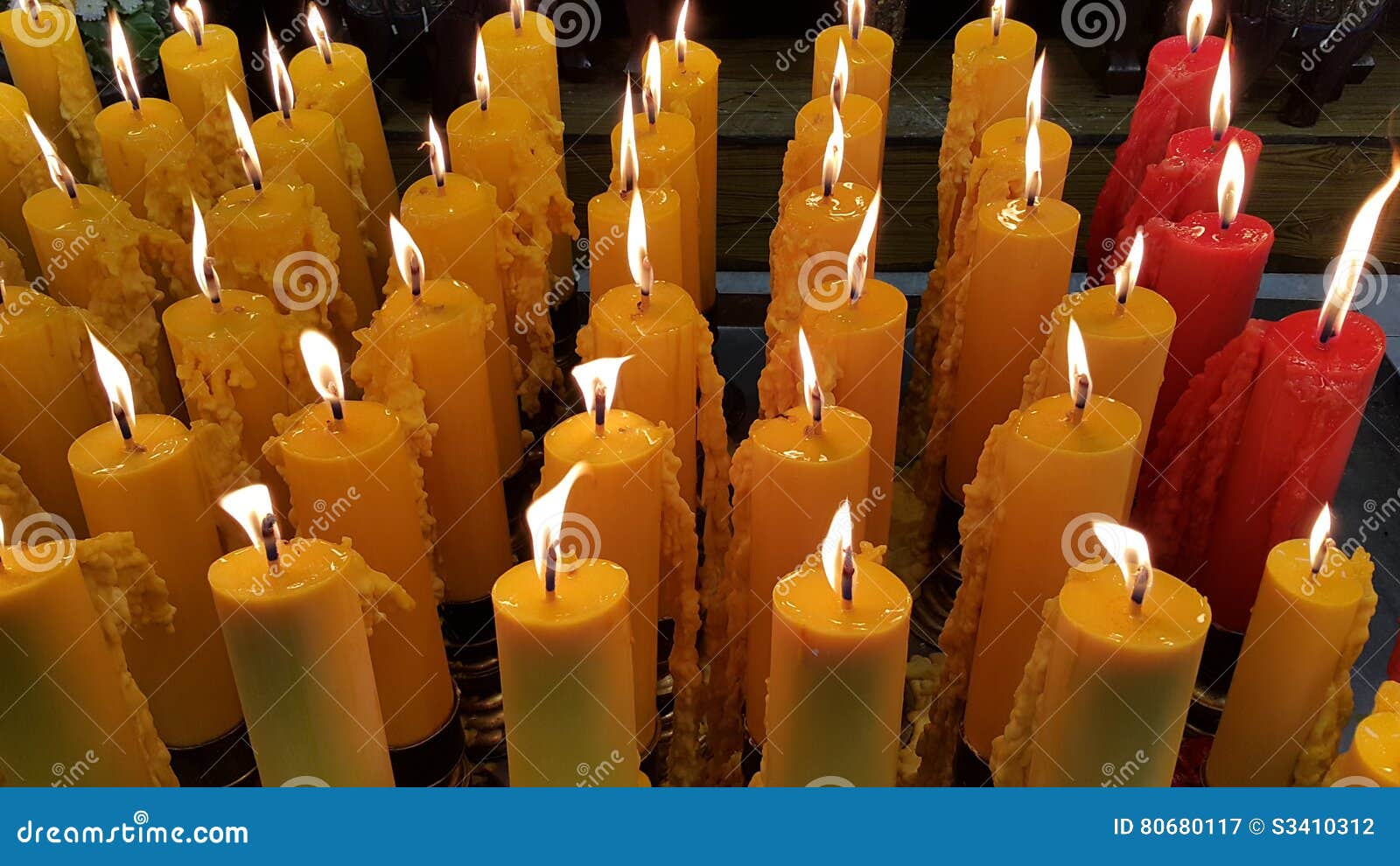 Candles light offering. stock image. Image of candles 80680117