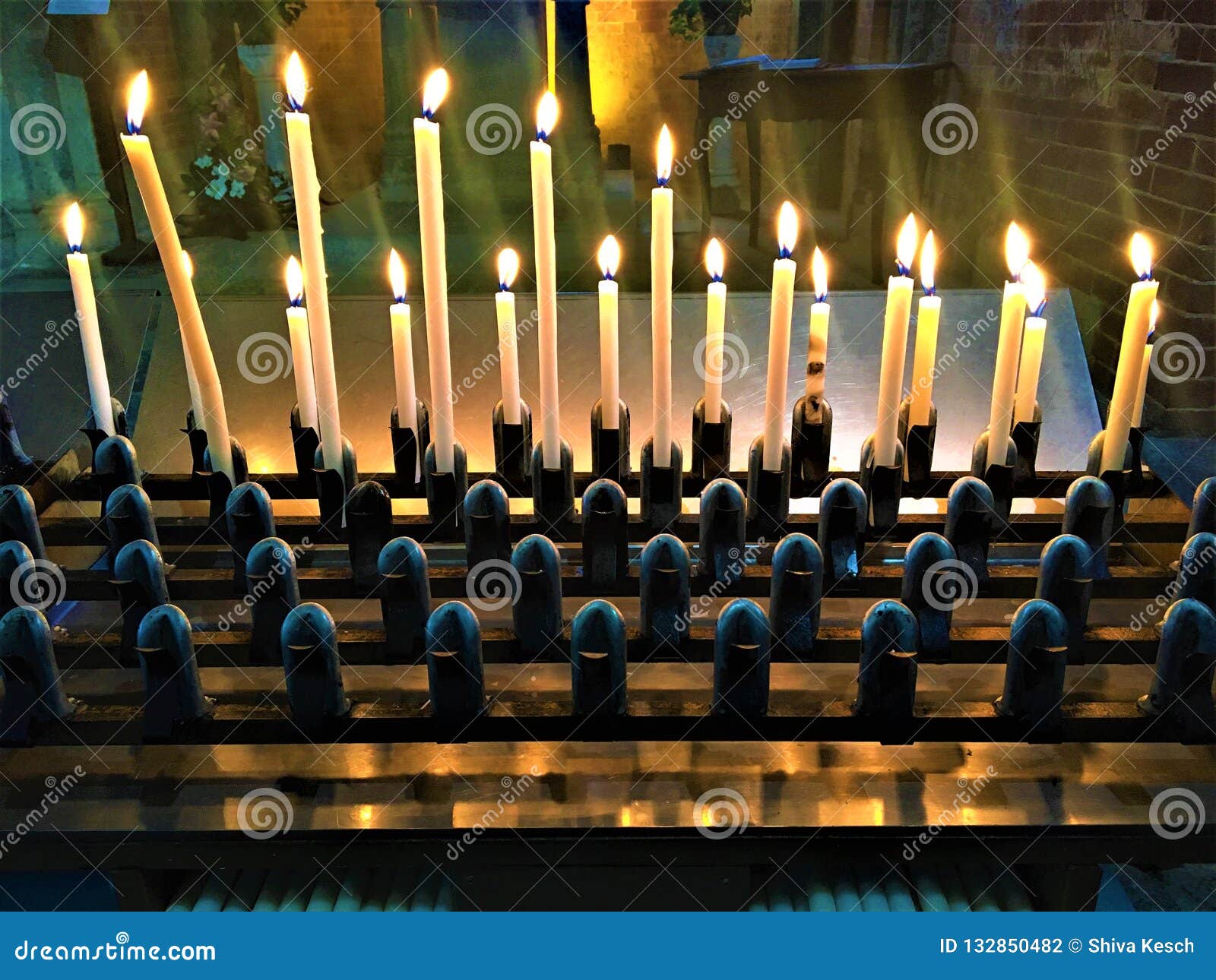 Candles, Light and Mystical Atmosphere Stock Photo - Image of religion