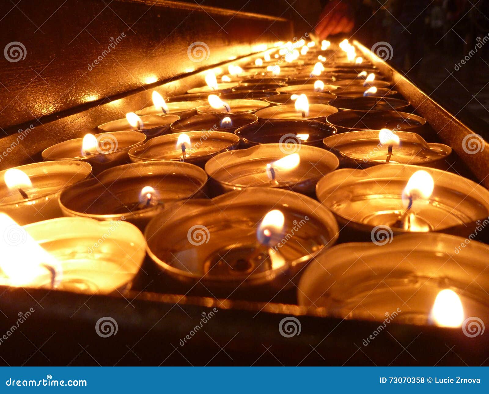 Candles Lightened in a Church Stock Photo Image of candles