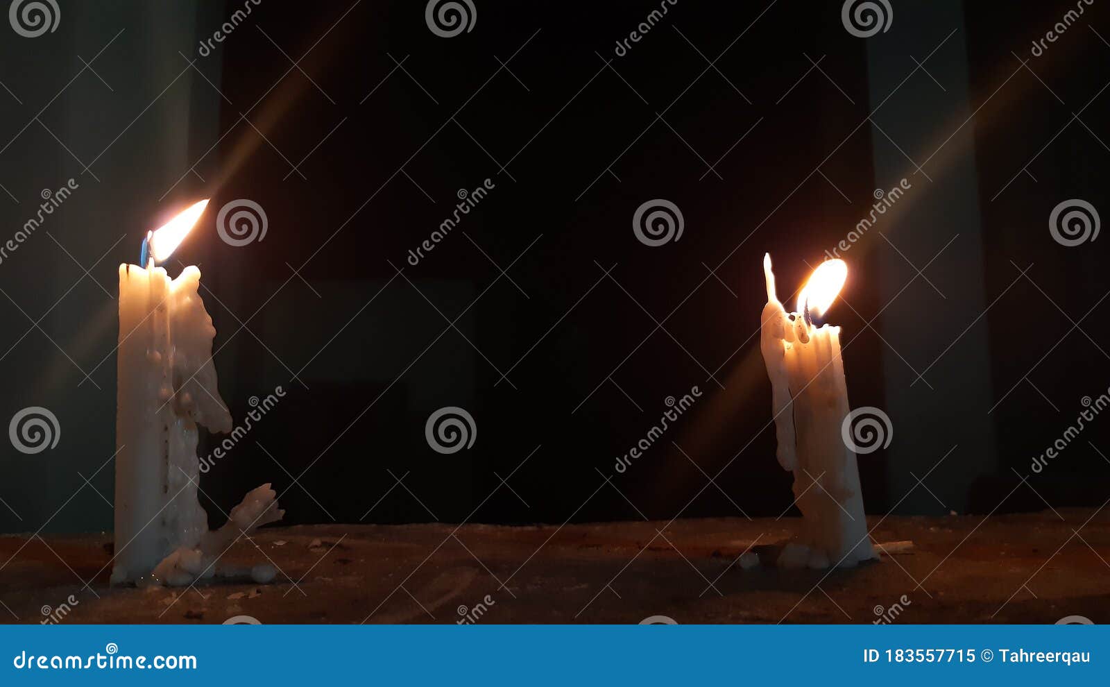 Candles lit in dark stock image. Image of dark, stage 183557715