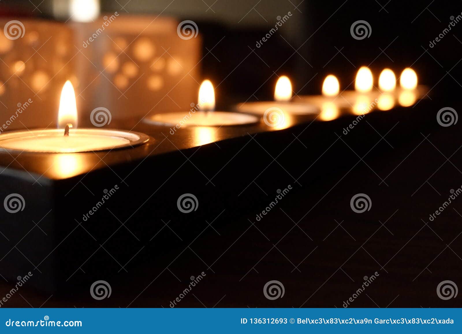 Candles For A Warm Illumination Stock Image - Image of candles, indoor ...