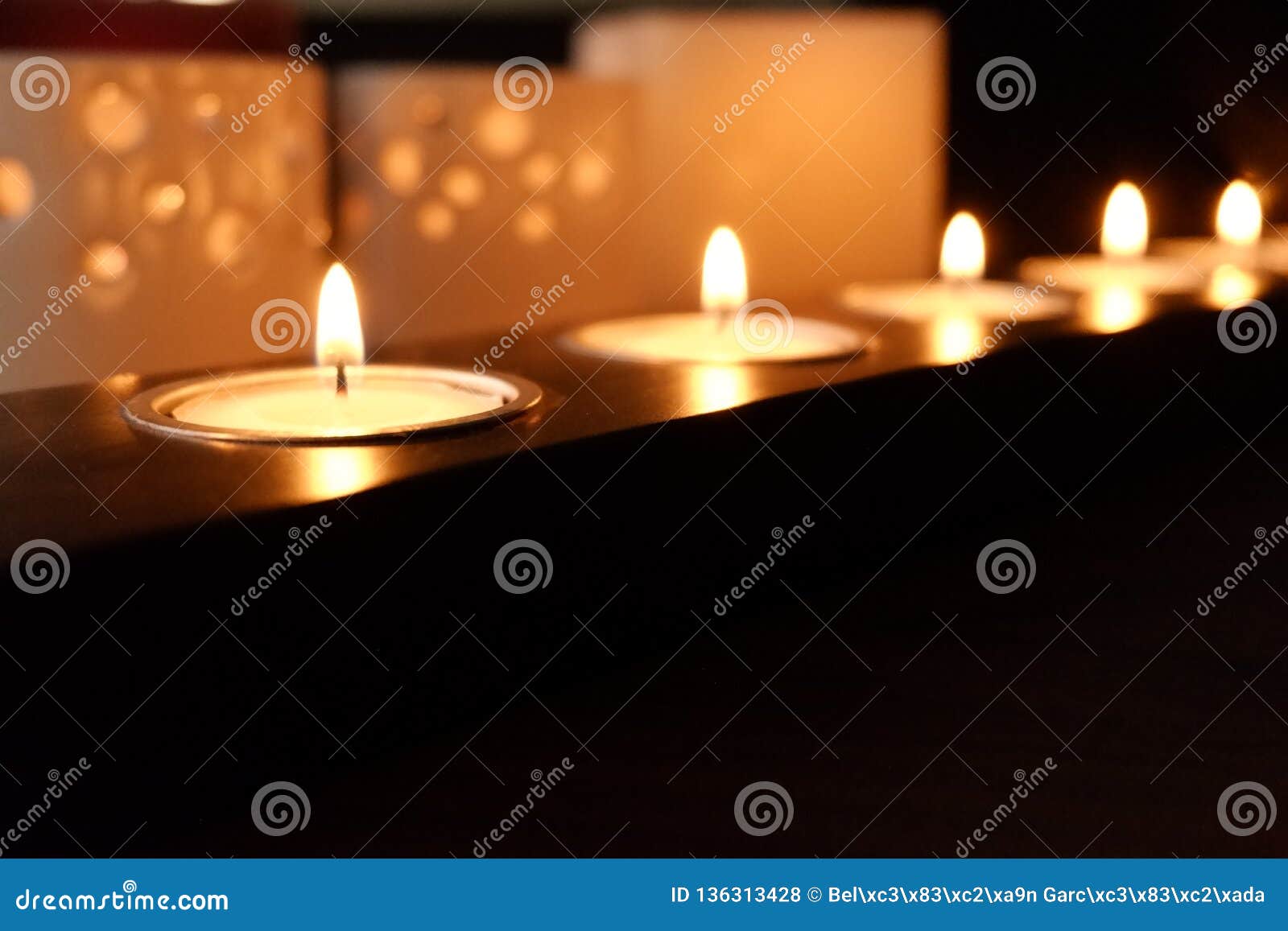 Candles for a Warm Illumination Stock Photo - Image of candles ...