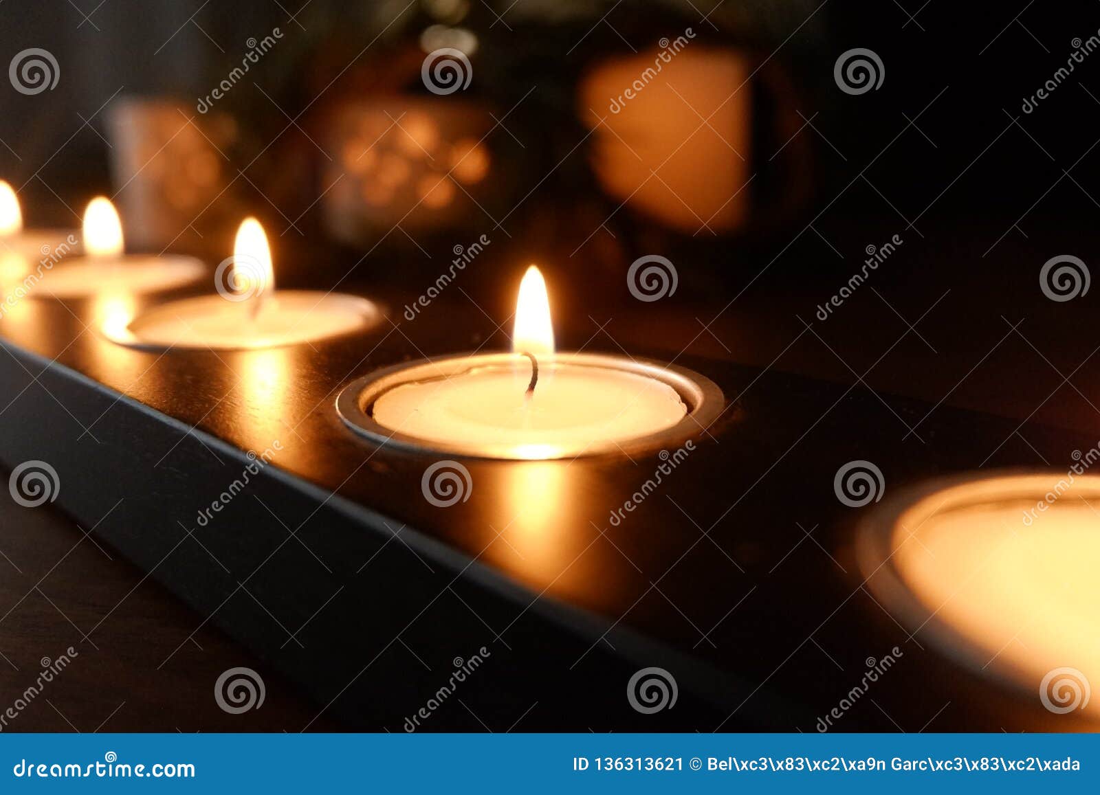 Candles For A Warm Illumination Stock Image - Image of home, antique ...
